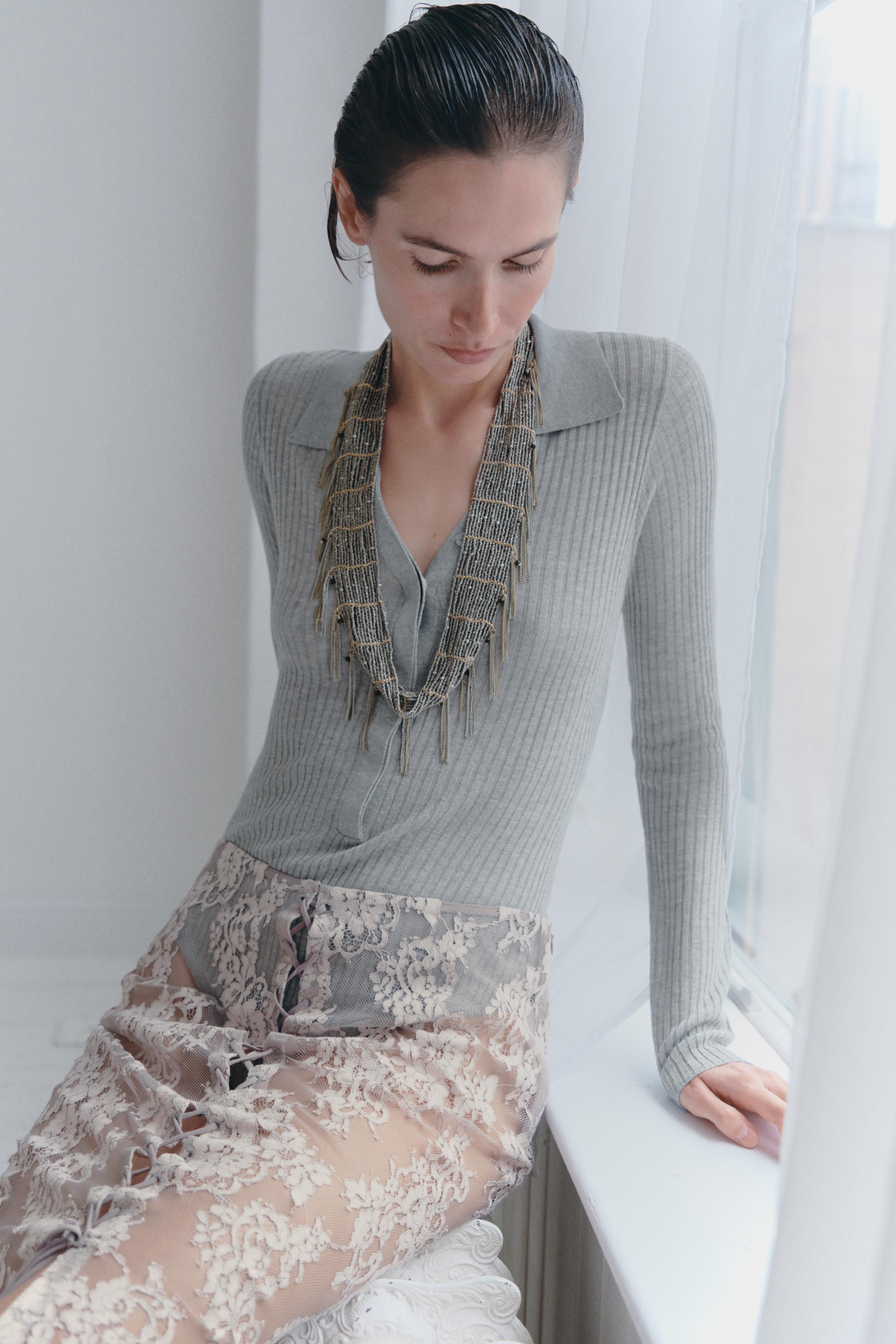 РЕМЕНЬ С БУСИНАМИ И ЦЕПОЧКОЙ — ZARA
