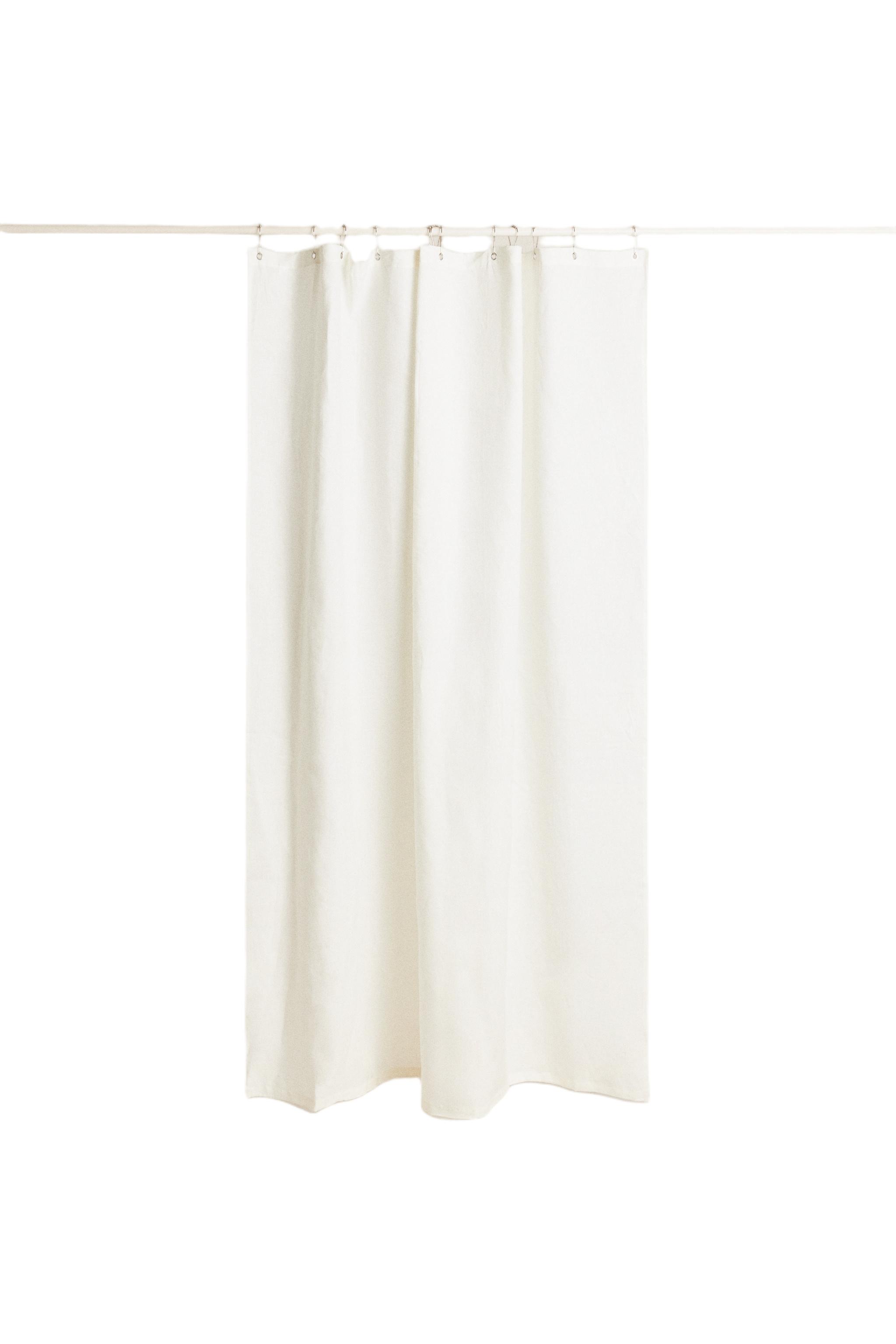 Прозрачная шторка для ванной из льна — Zara Home