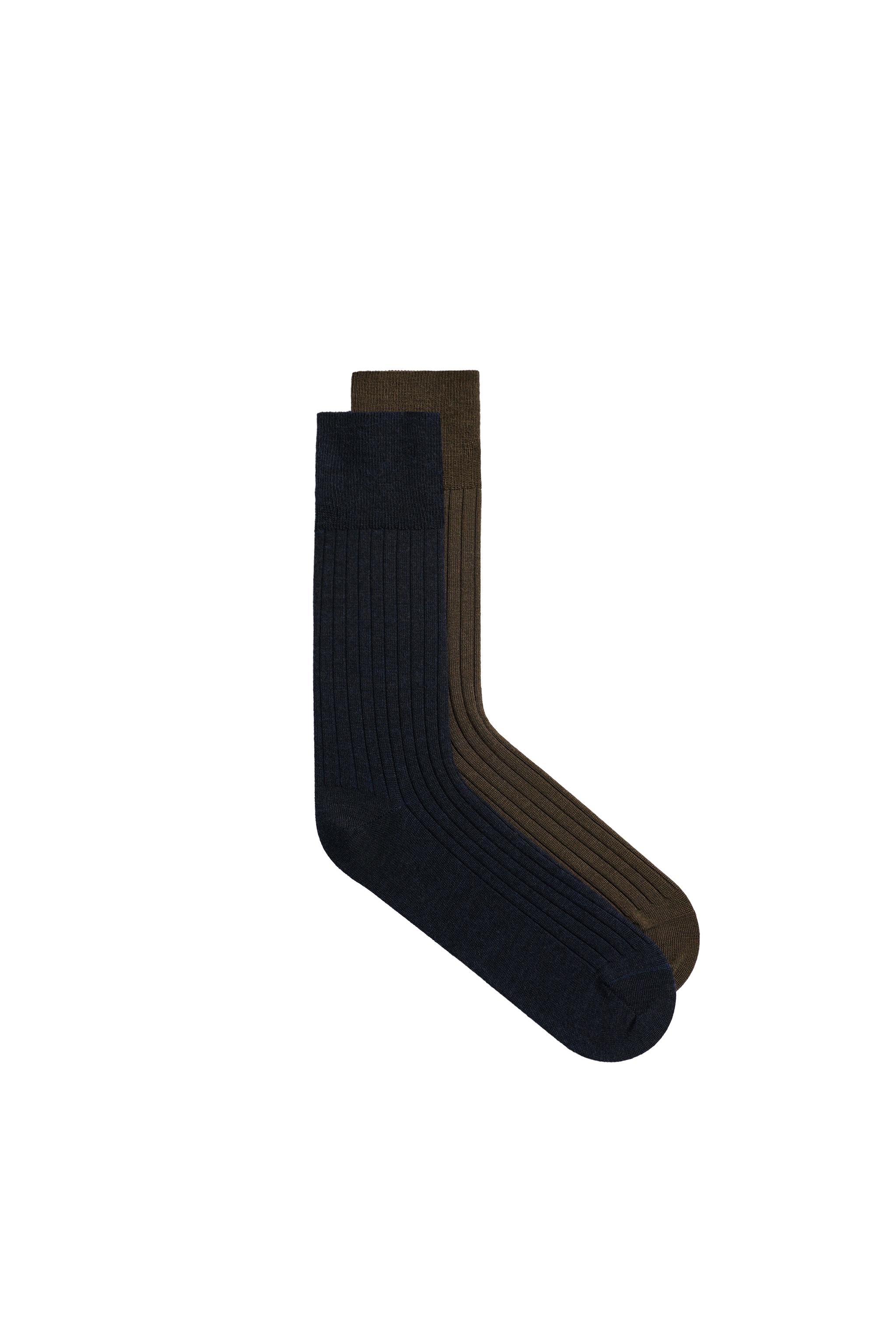 2-PACK OF WOOL BLEND KNIT SOCKS — ZARA
