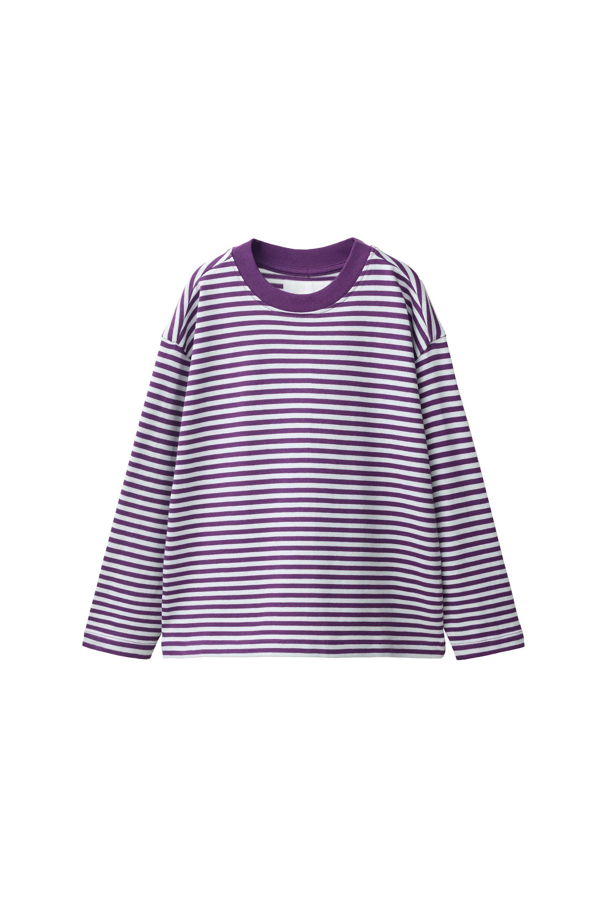 ЛОНГСЛИВ ИЗ ПЛОТНОЙ ТКАНИ В ПОЛОСКУ — ZARA
