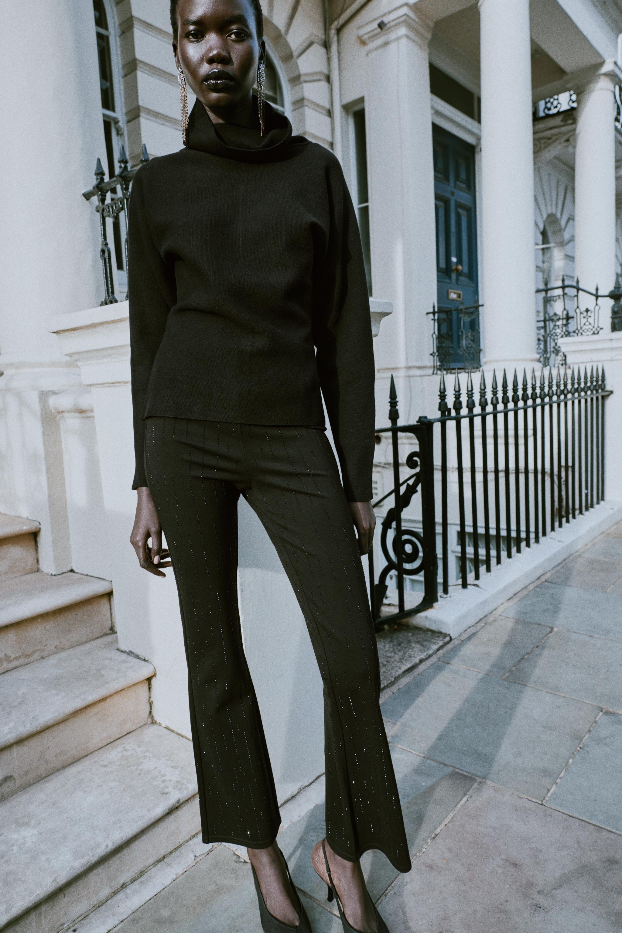 SPARKLE FLARE LEGGINGS — ZARA