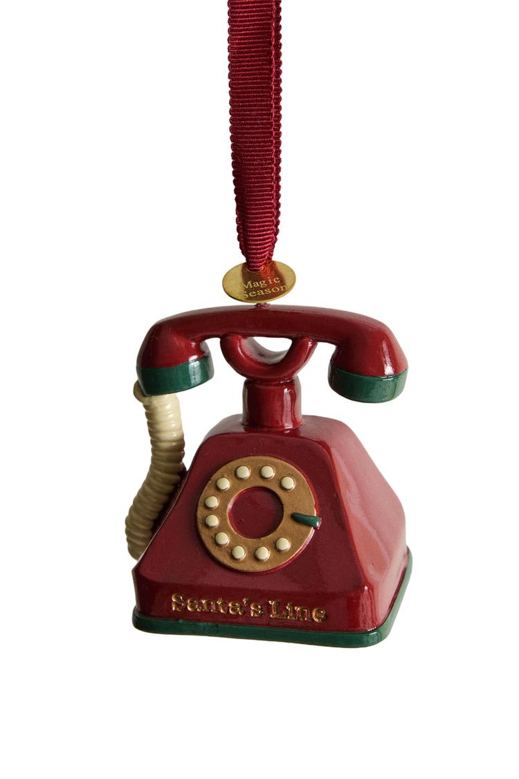RETRO TELEPHONE CHRISTMAS TREE ORNAMENT