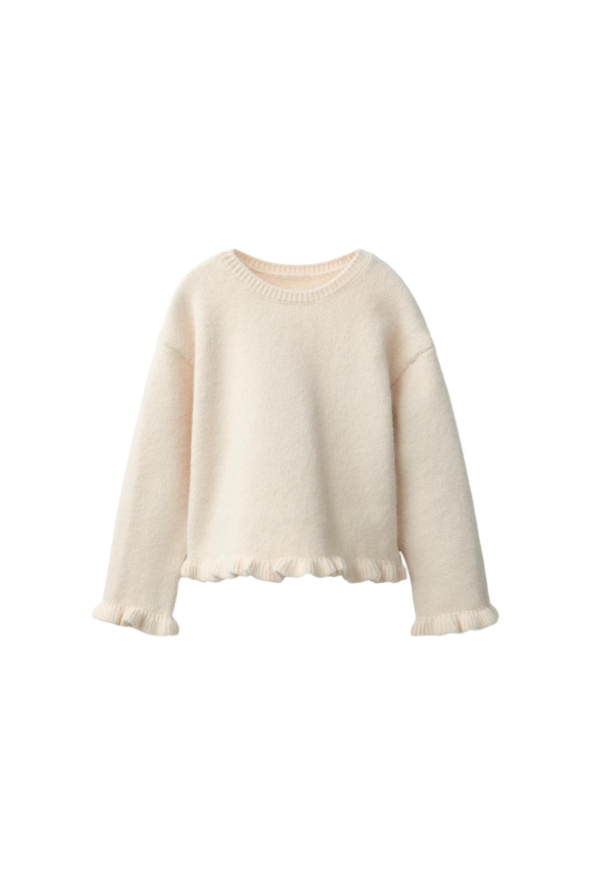 Джемпер из трикотажа с оборками — ZARA