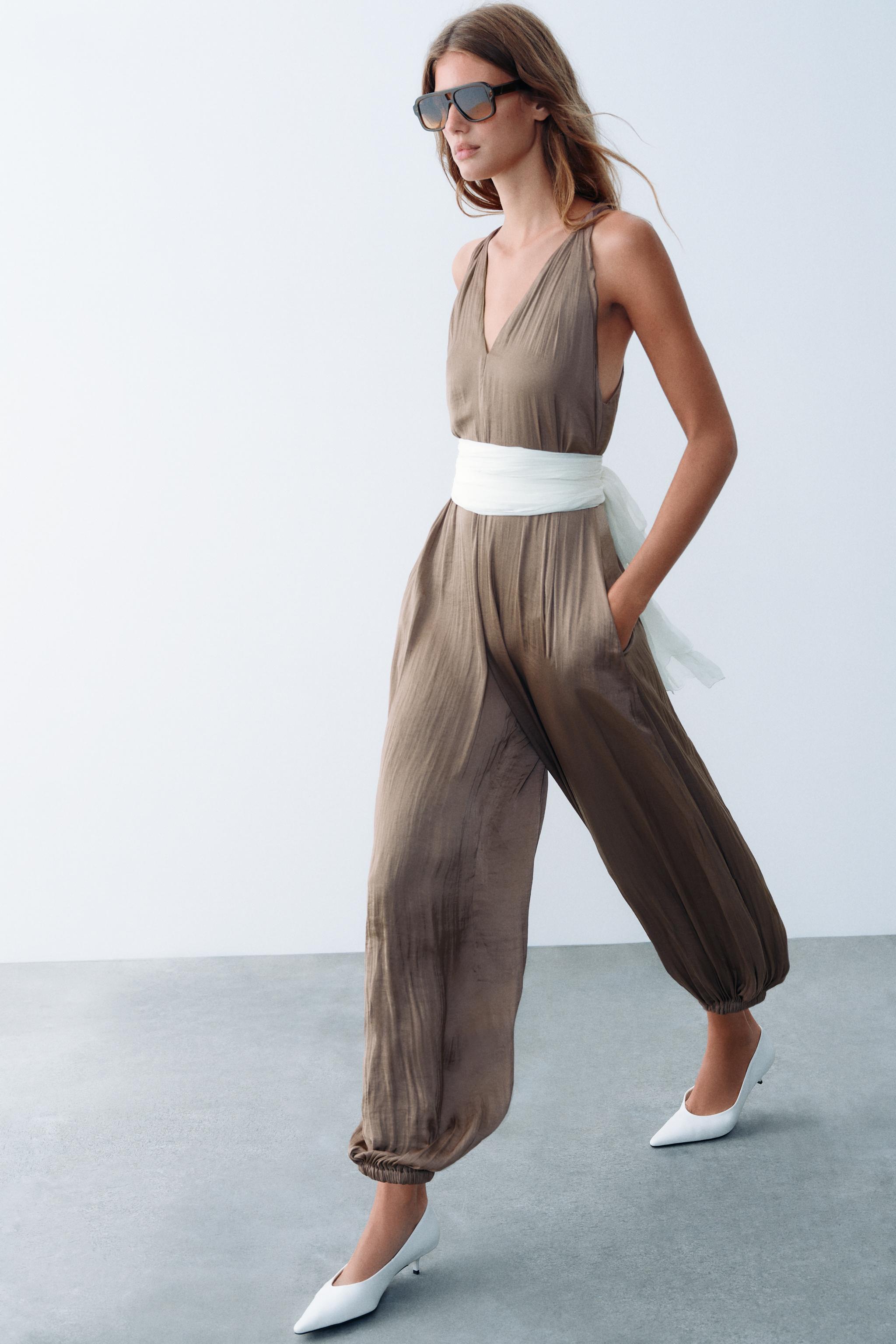 Брюки-шаровары из сатина — ZARA
