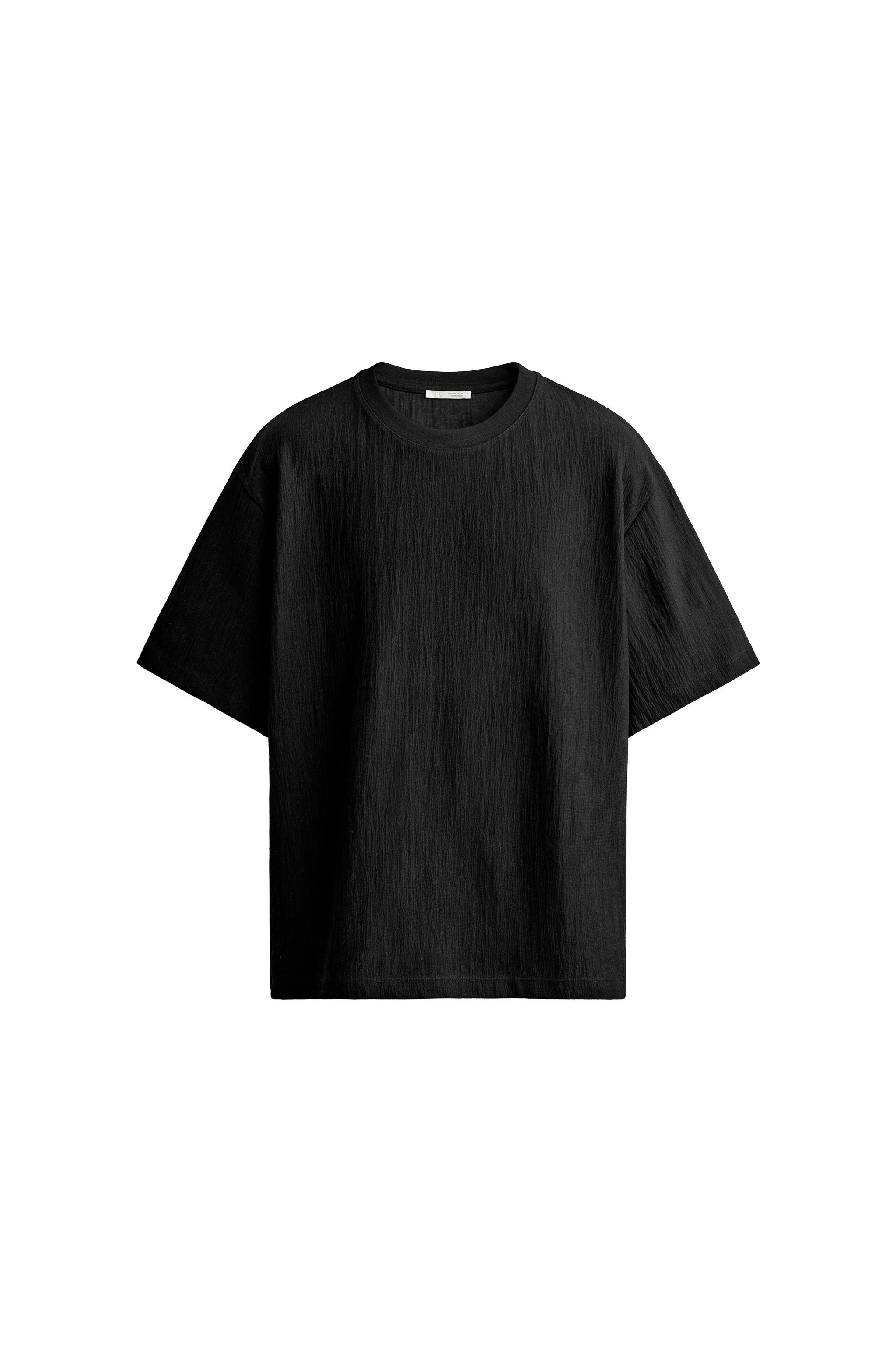 Фактурная футболка свободного кроя — ZARA
