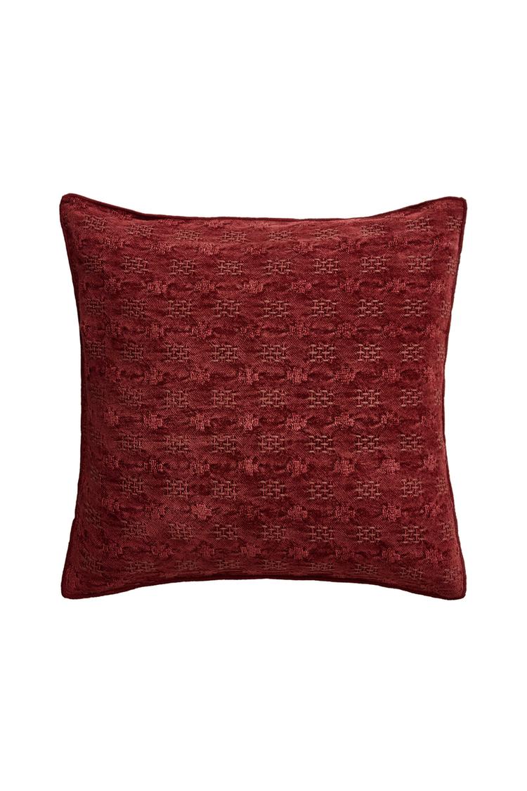 CHRISTMAS JACQUARD VELVET CUSHION COVER