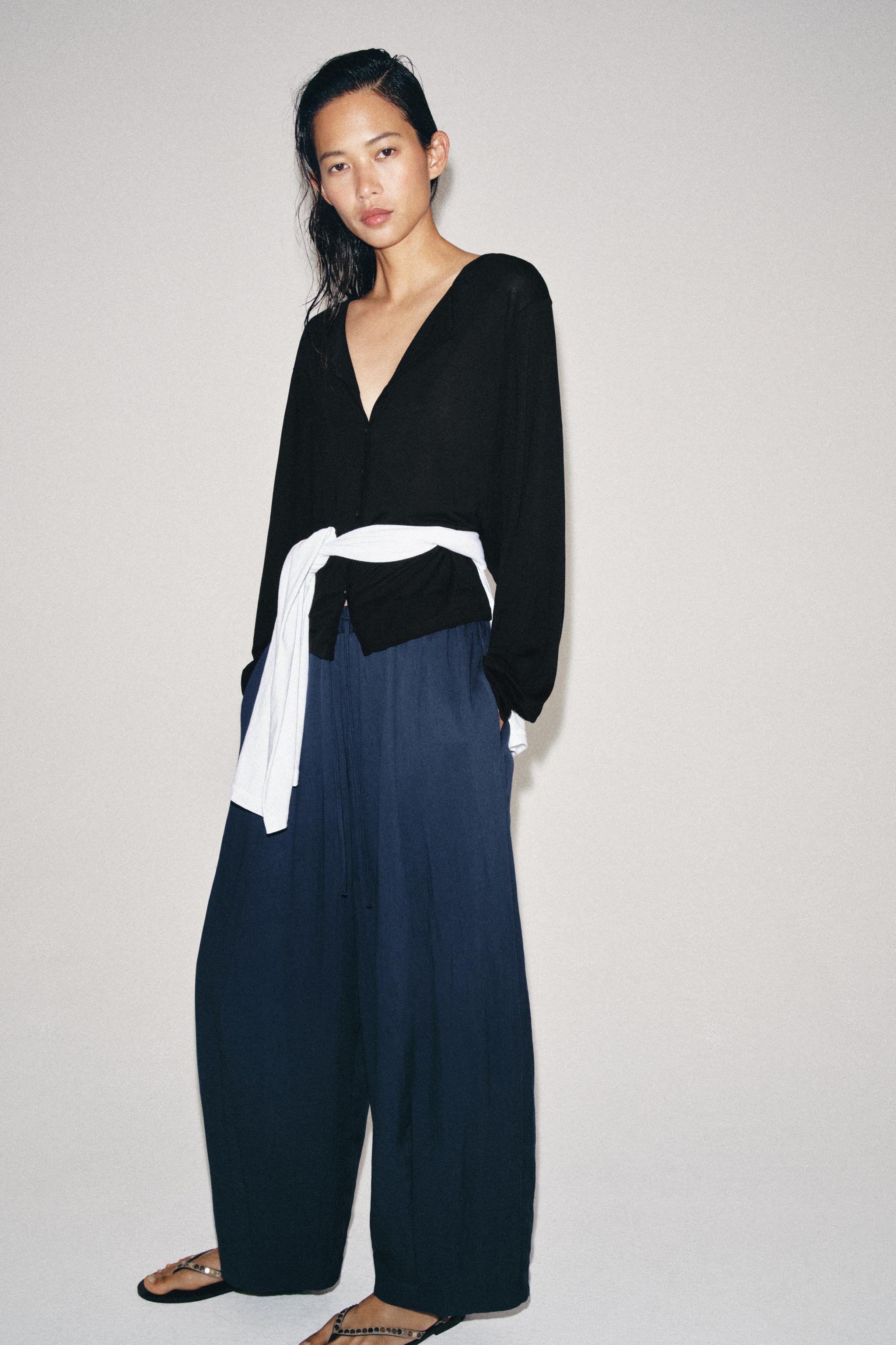 Брюки силуэта "бочонок" ZW COLLECTION — ZARA