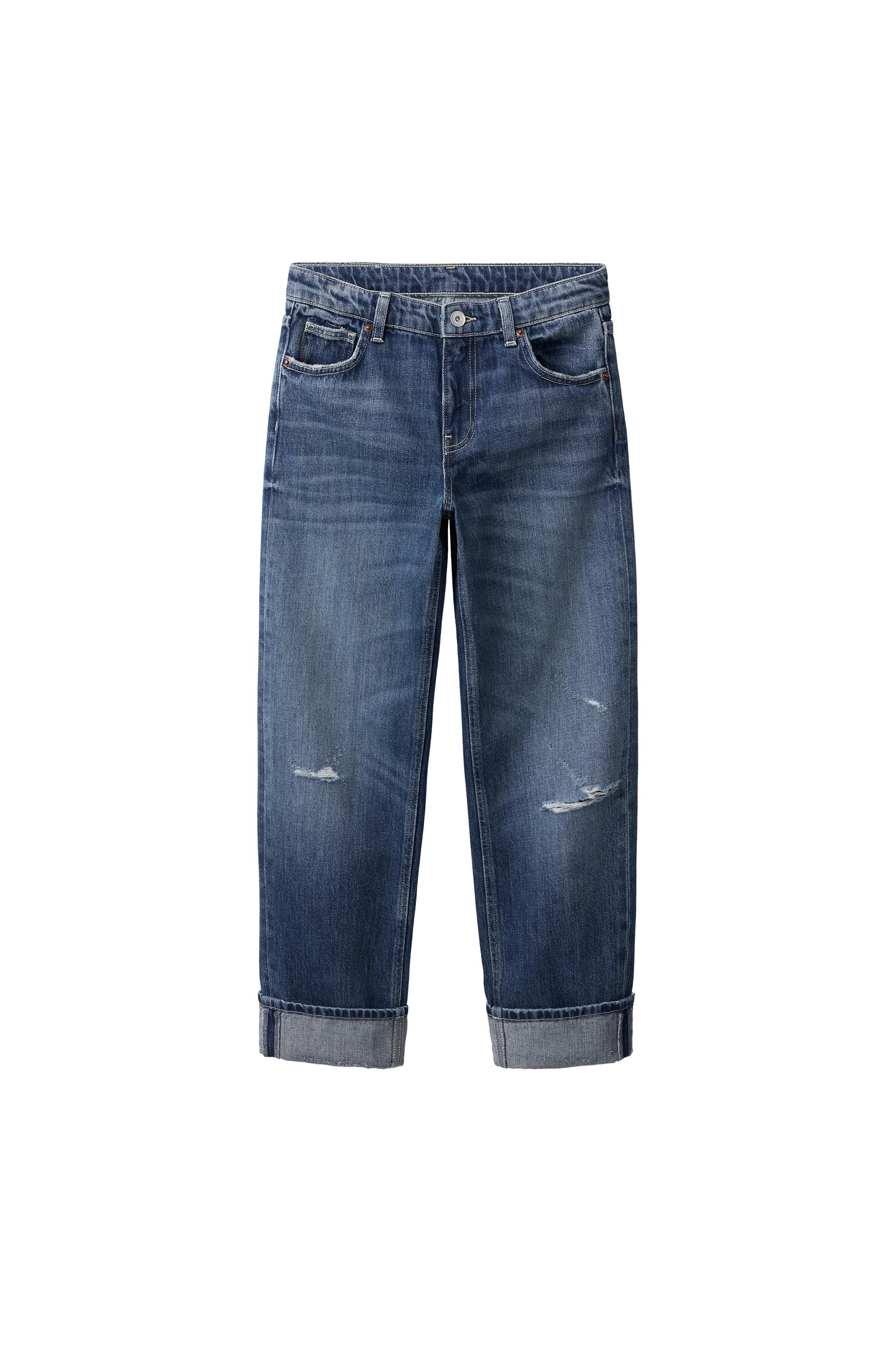 ПРЯМЫЕ ДЖИНСЫ С РАЗРЕЗАМИ — ZARA