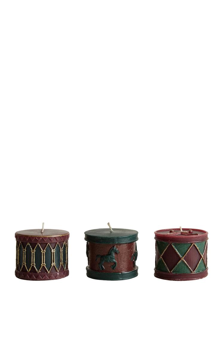 GINGERBREAD DRUM SCENTED CANDLE PACK (PACK OF 3)