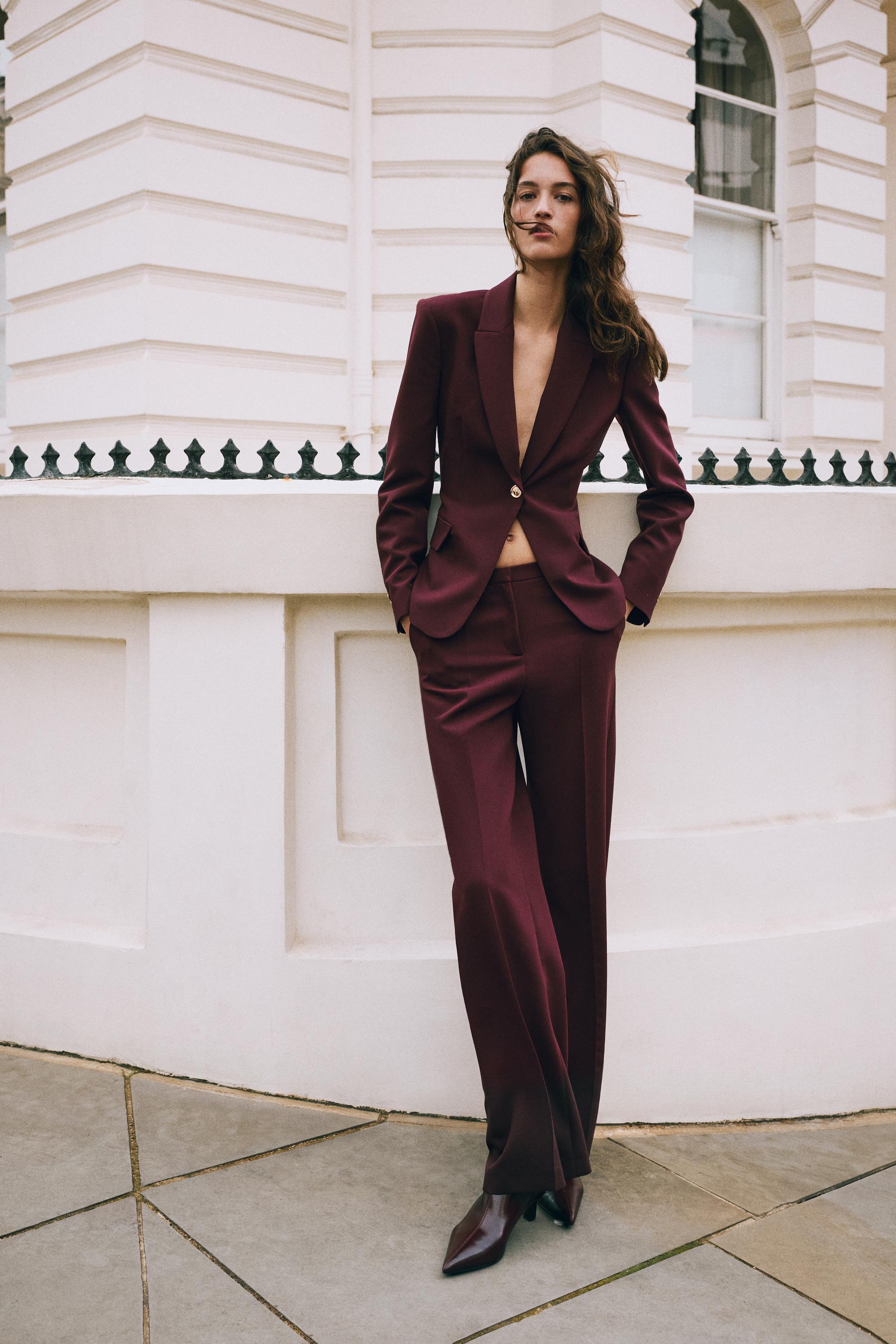 Брюки прямого кроя с высокой посадкой — ZARA