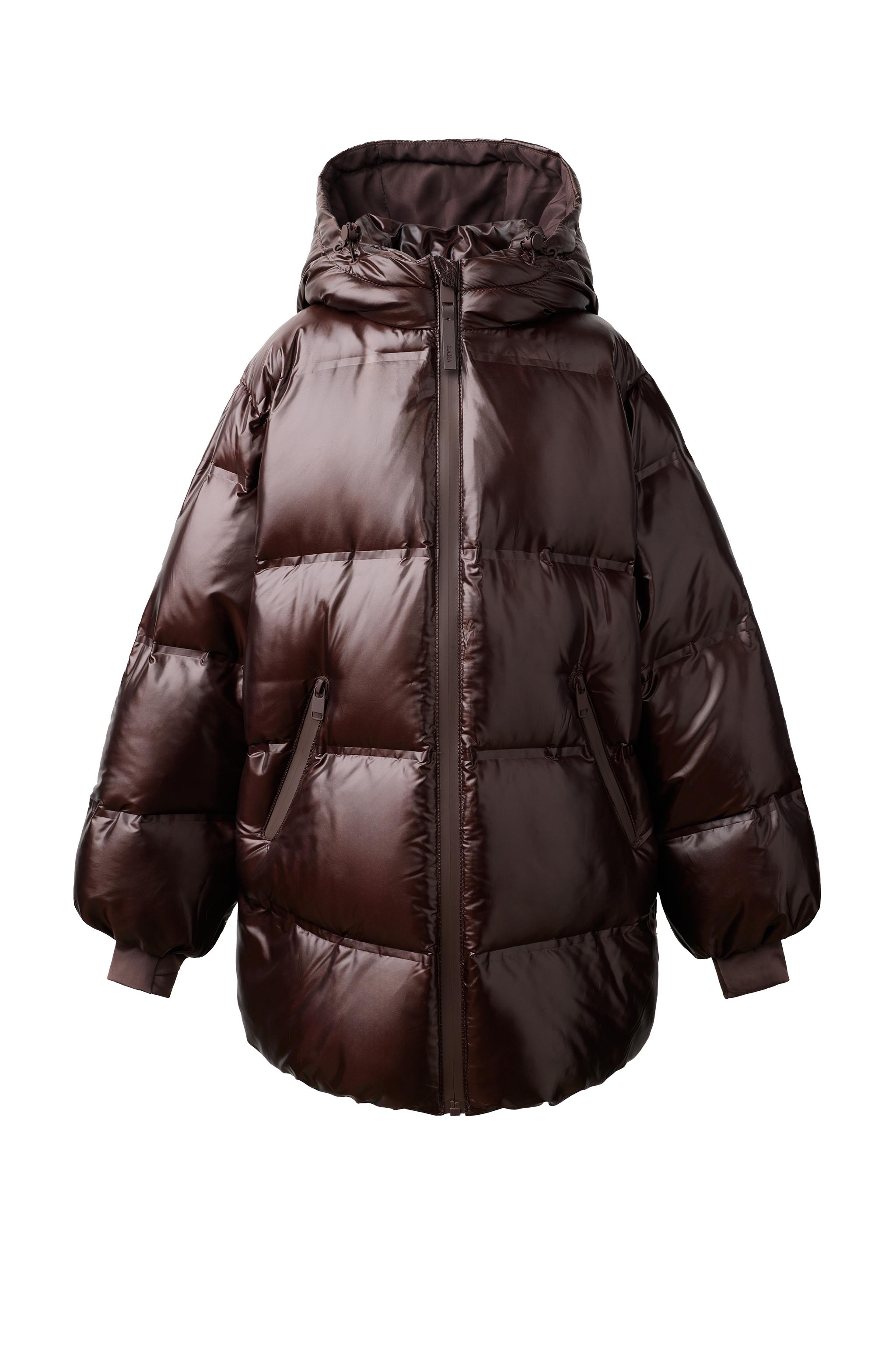 ТЕХНИЧЕСКИЙ ДЛИННЫЙ ПУХОВИК (50% ПУХ, 50% ПЕРО) — ZARA