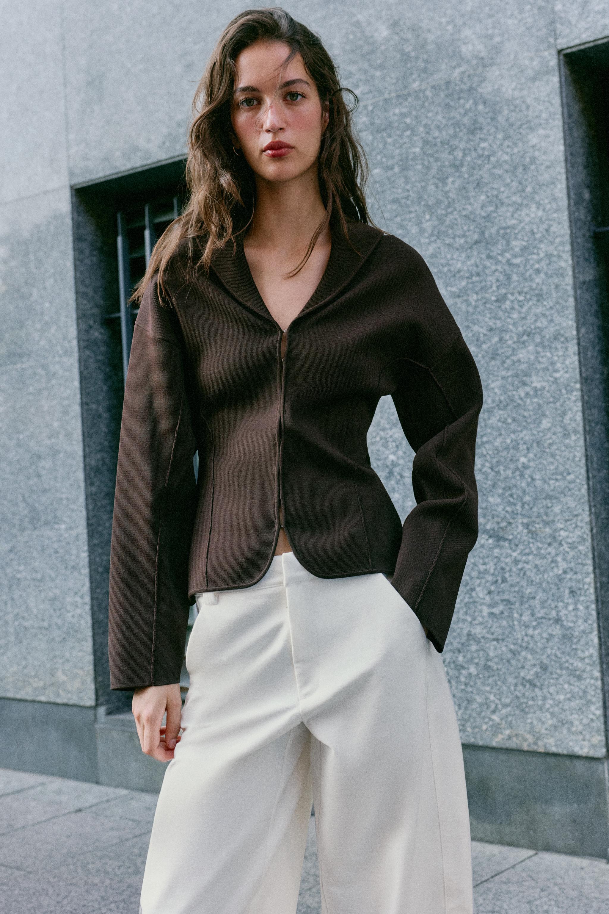 Кардиган с застёжкой-крючком — ZARA