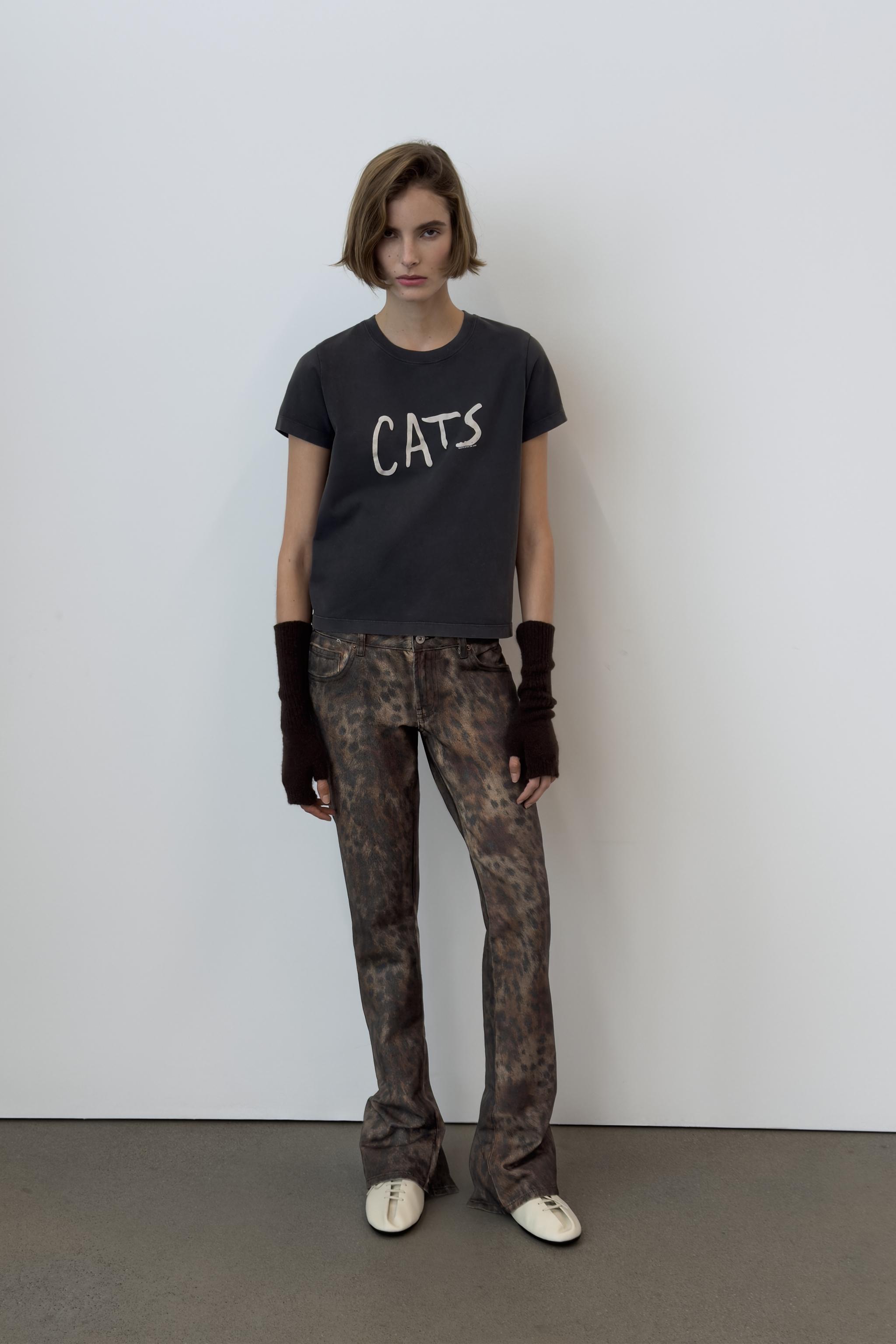 CATS WASH EFFECT T-SHIRT — ZARA