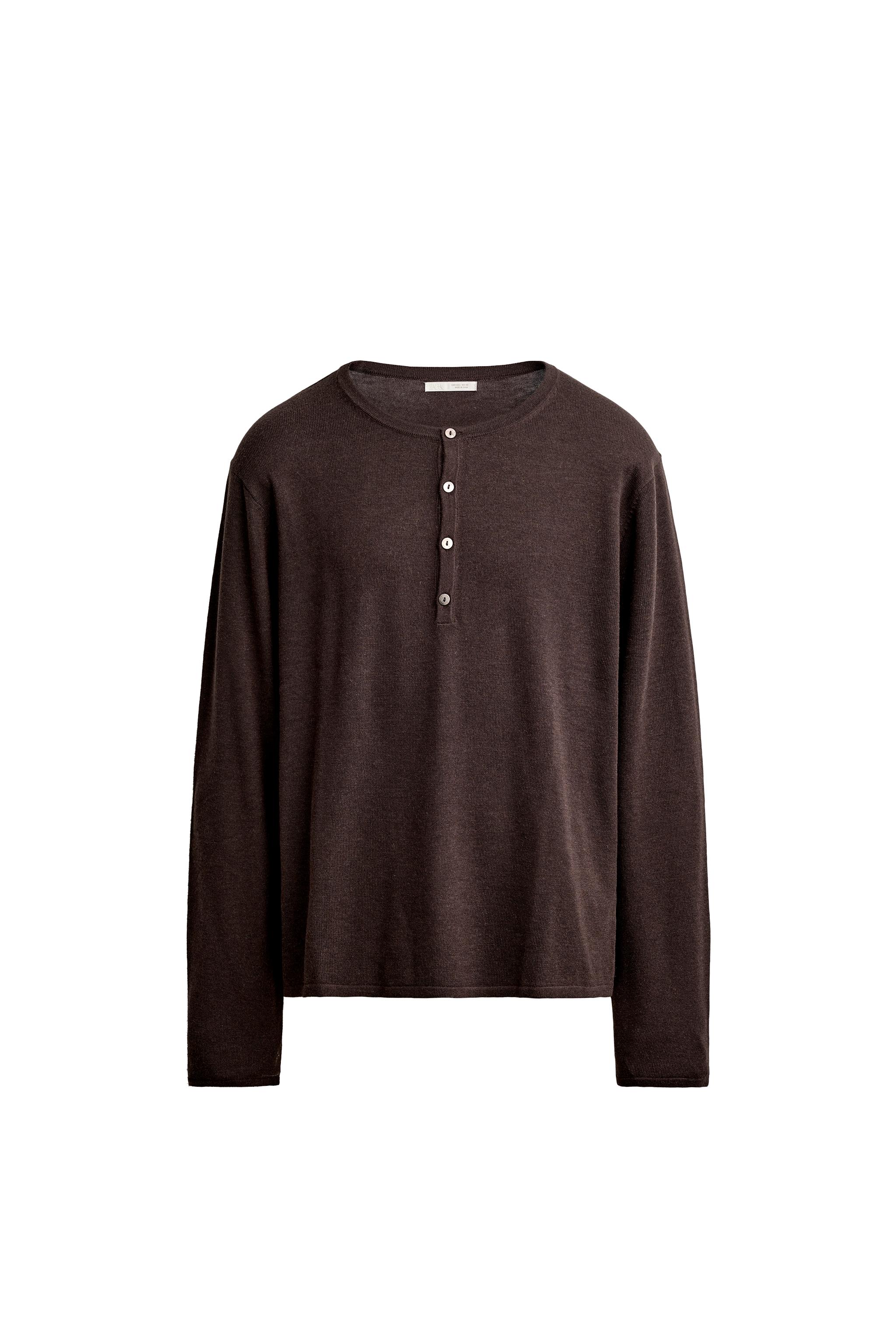 Хенли из трикотажа — ZARA