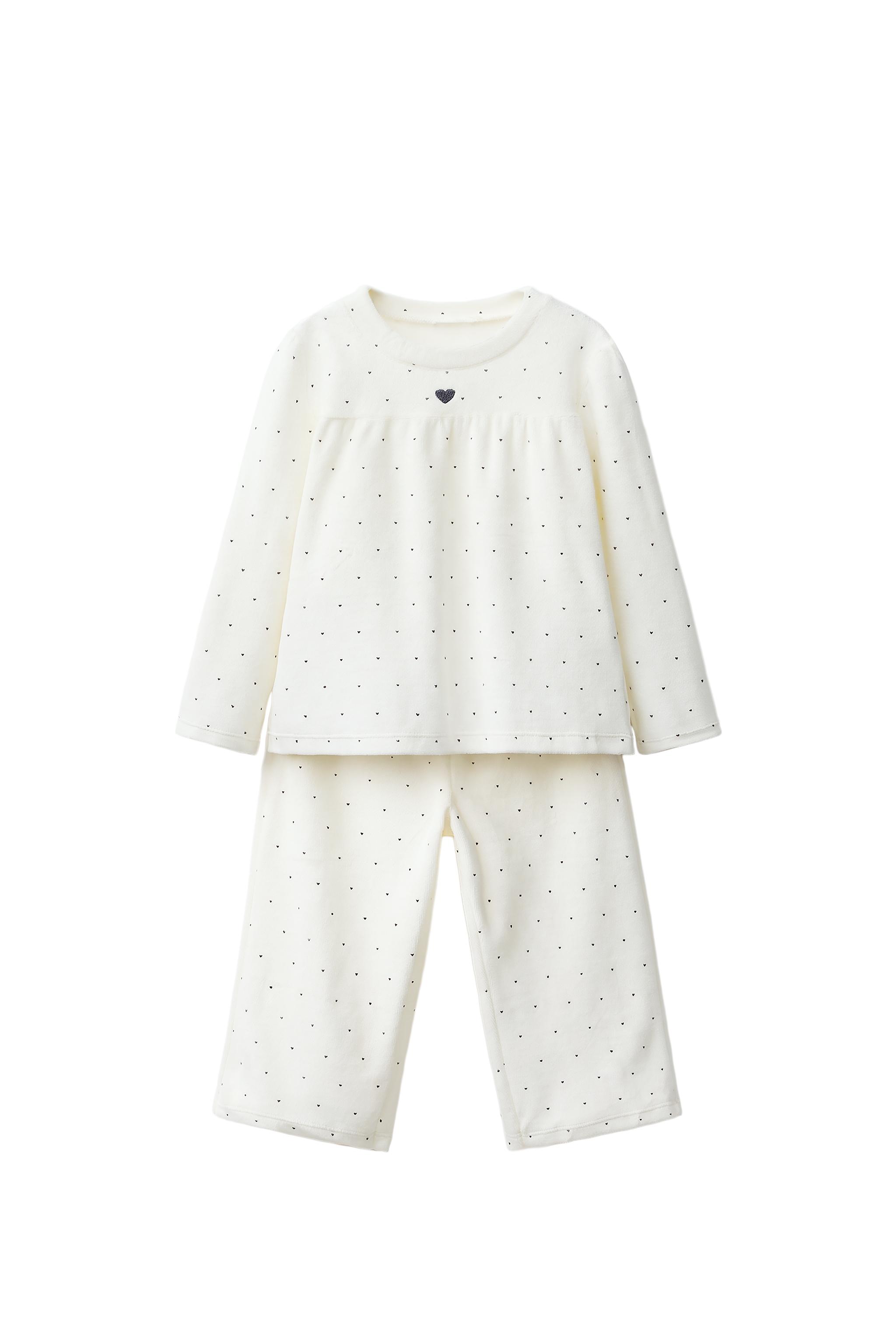 Пижама из велюра в горошек — ZARA