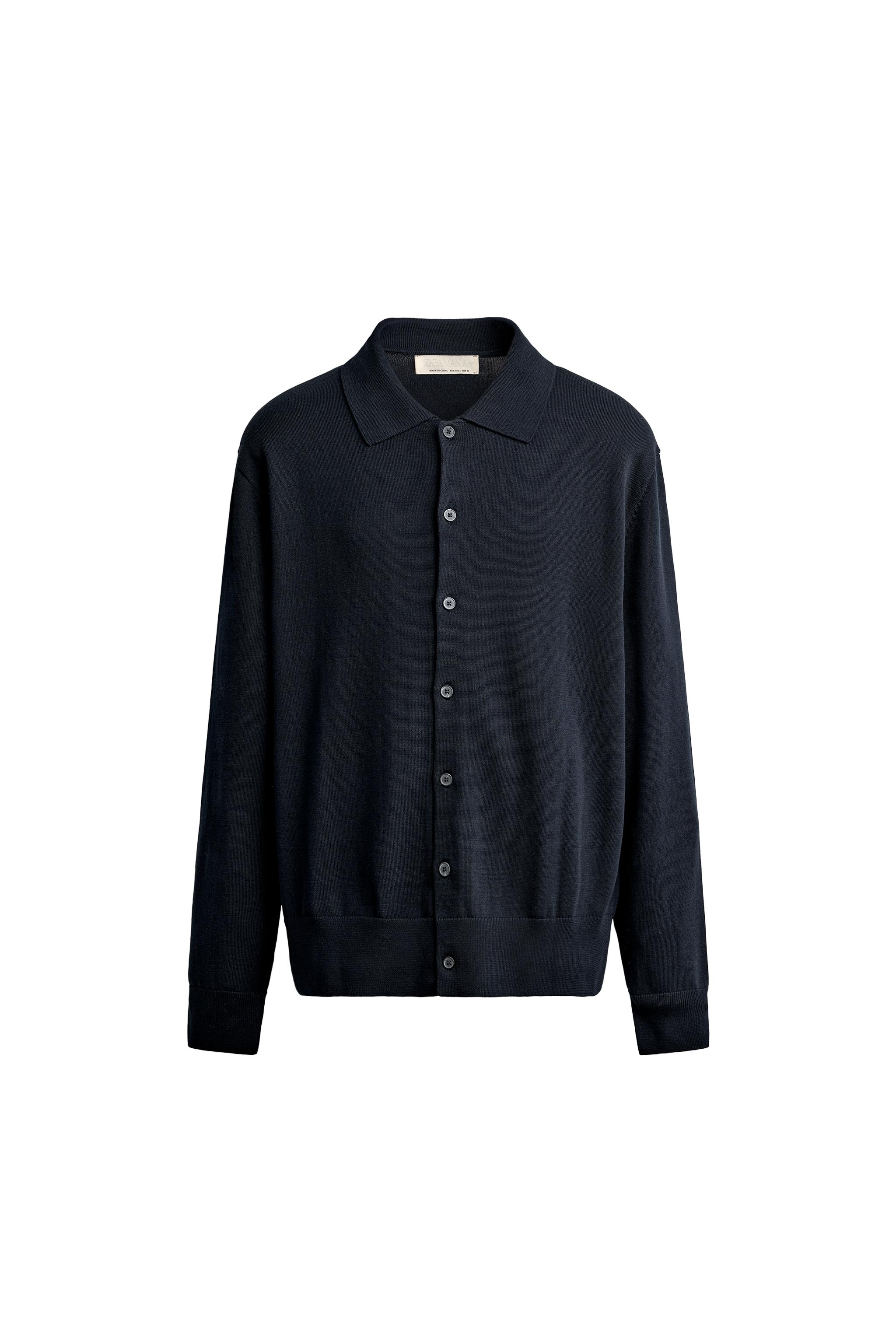 Кардиган классического кроя из хлопка — ZARA