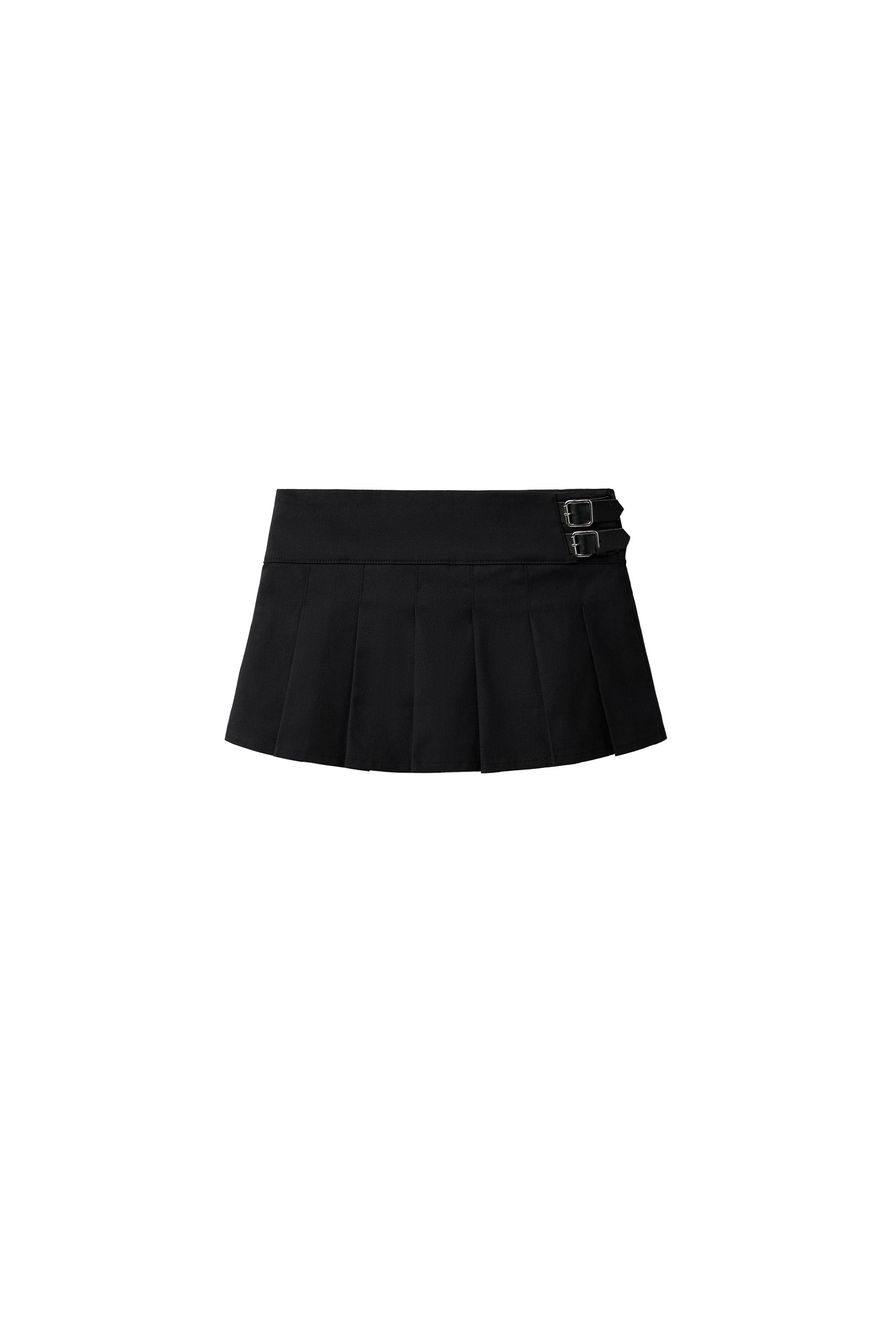 Юбка в складку с пряжкой — ZARA