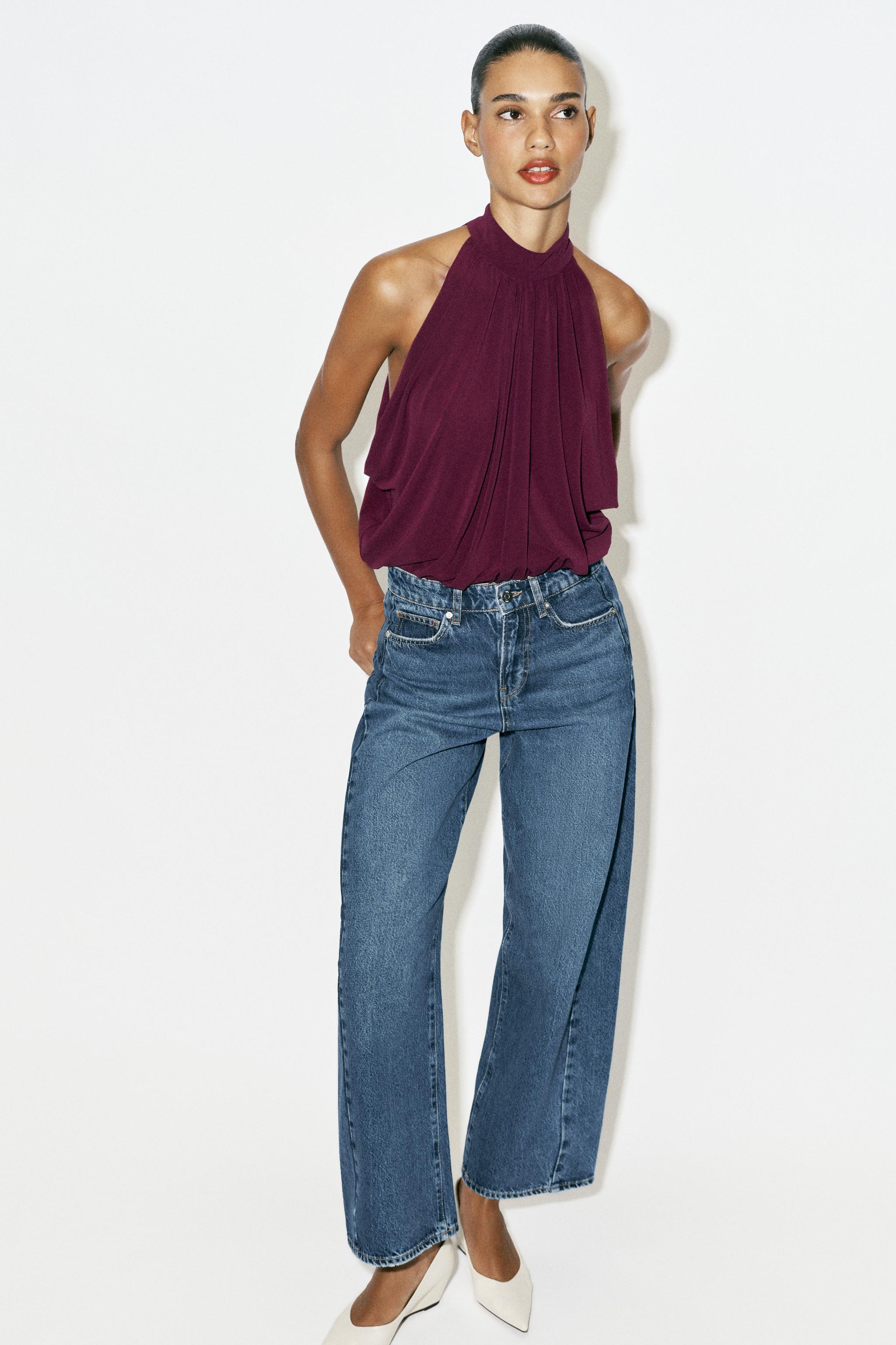 BALLOON HALTER BODYSUIT — ZARA
