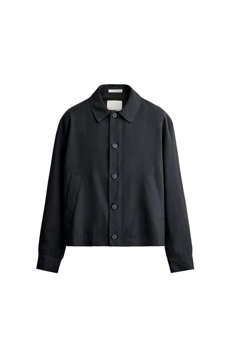 СТРУЯЩАЯСЯ КУРТКА-РУБАШКА СВОБОДНОГО КРОЯ