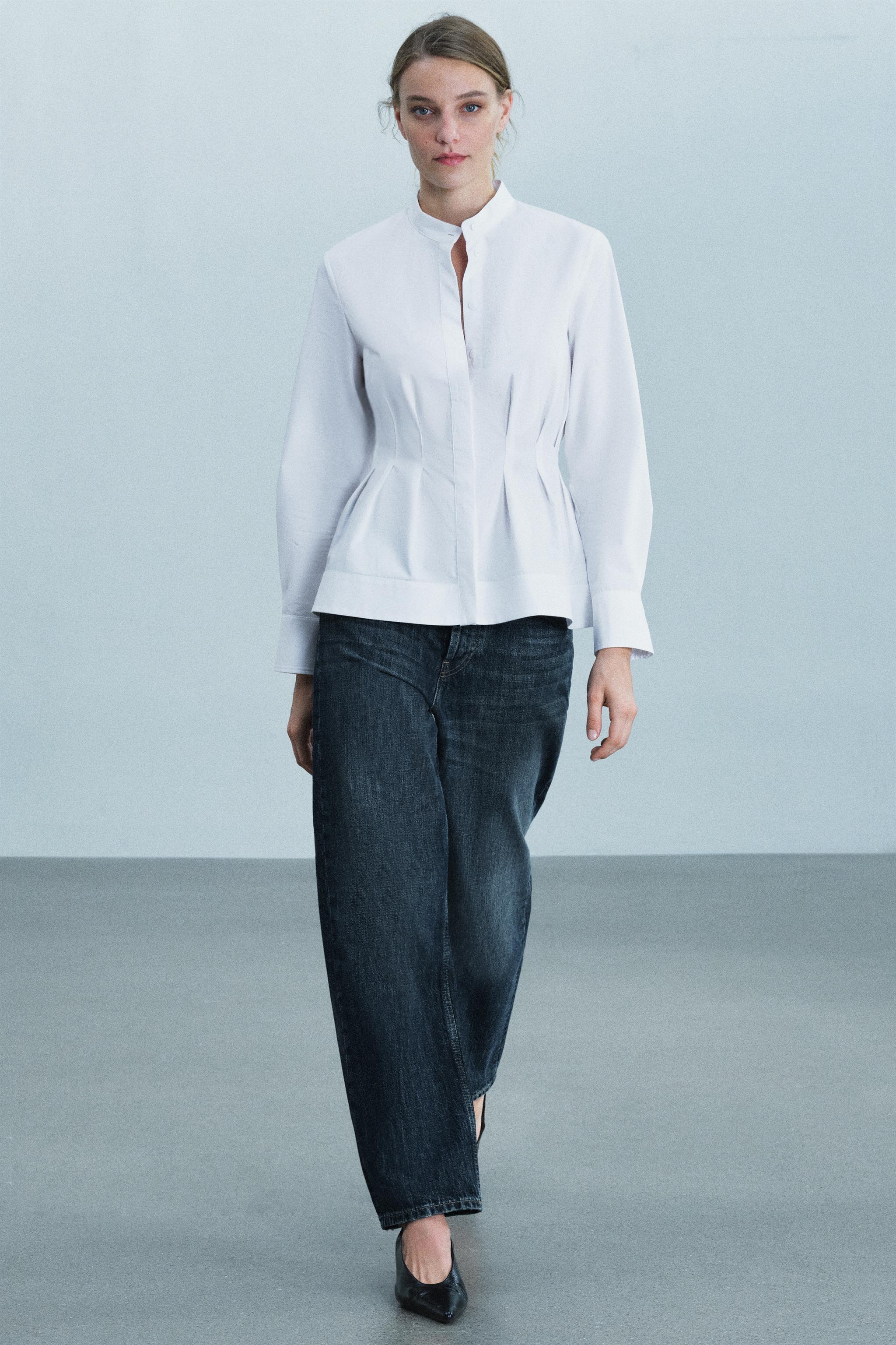 ZW COLLECTION рубашка в складку — ZARA