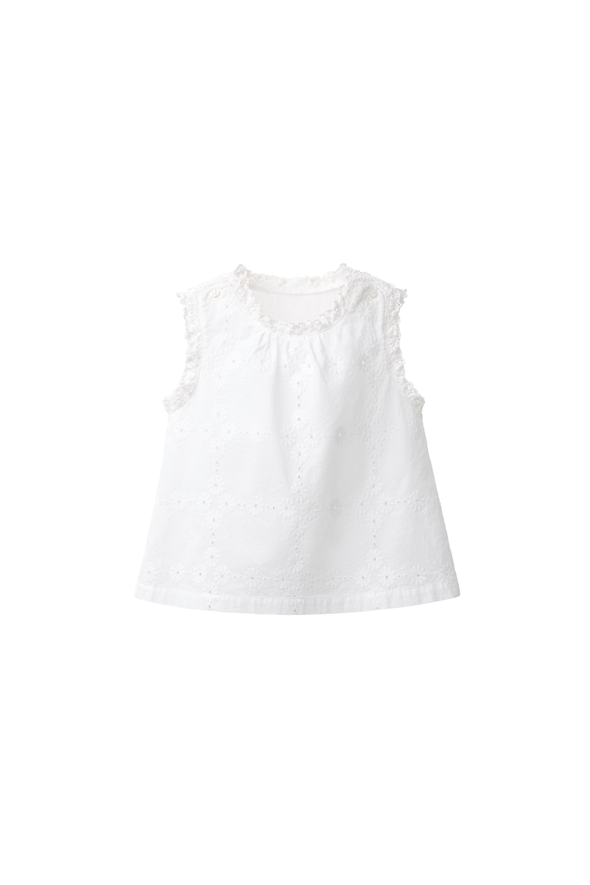 БЛУЗА С ВЫШИВКОЙ И КРУЖЕВОМ — ZARA