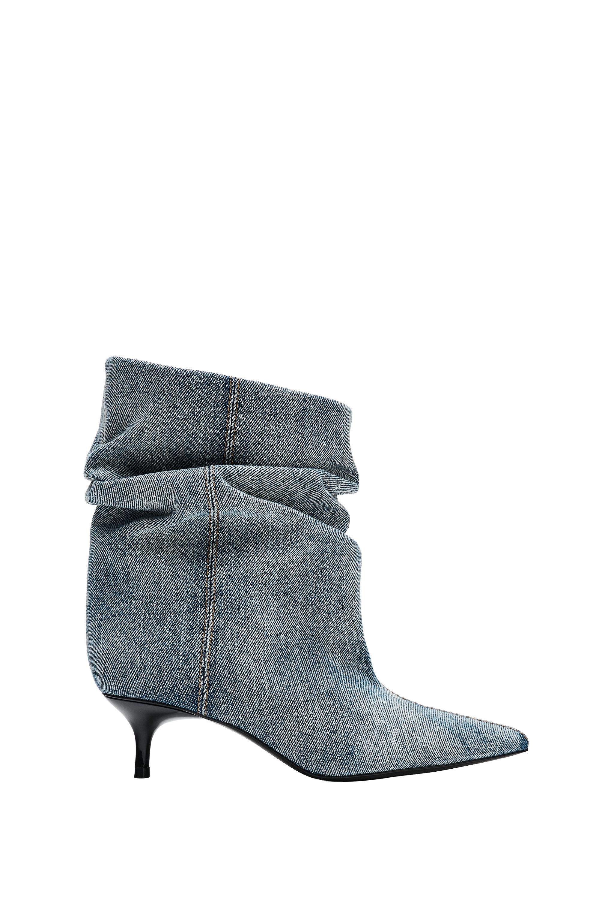 БОТИЛЬОНЫ НА КАБЛУКЕ СО СБОРКАМИ — ZARA