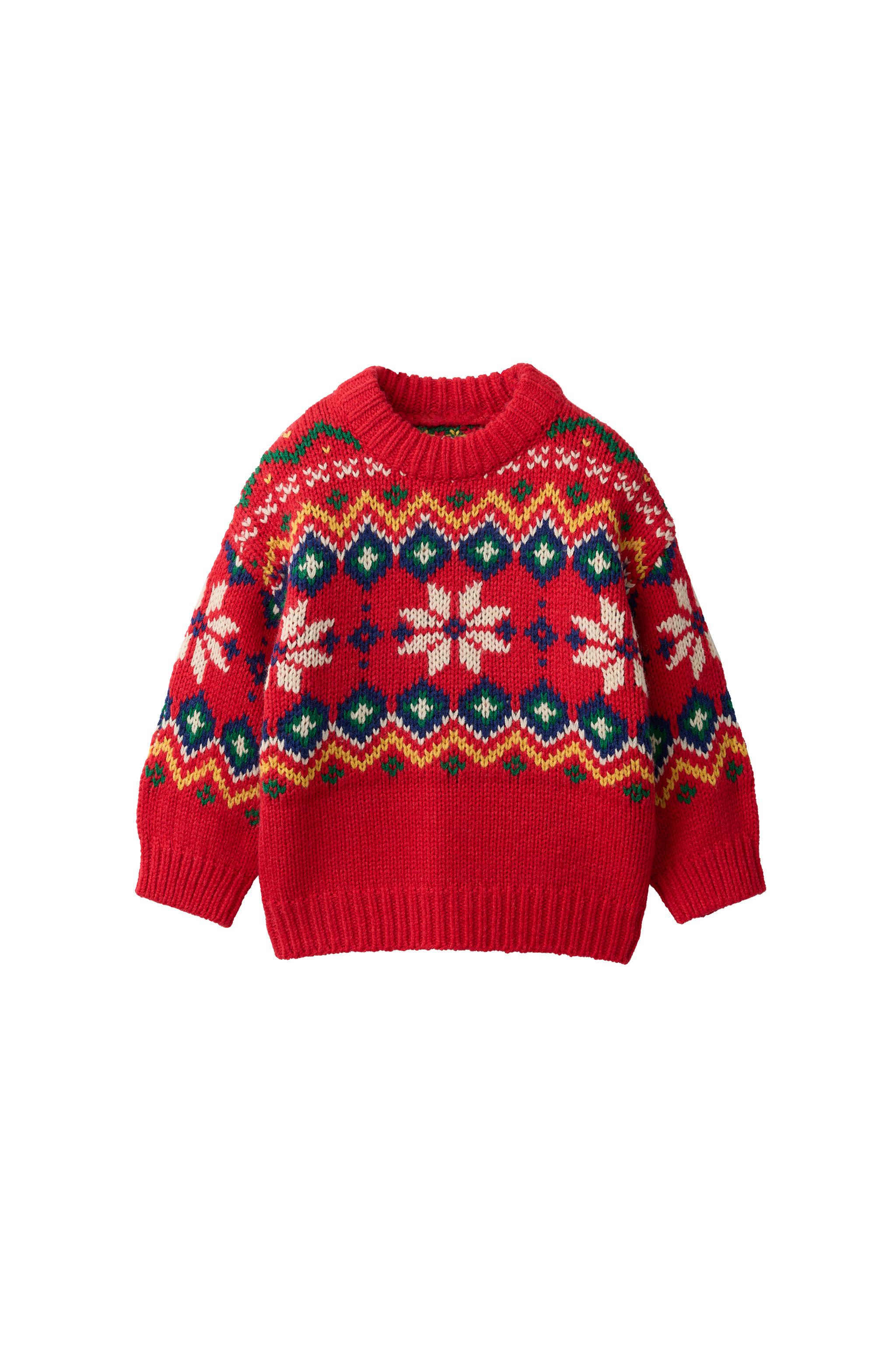 JACQUARD WOOL BLEND KNIT JUMPER — ZARA