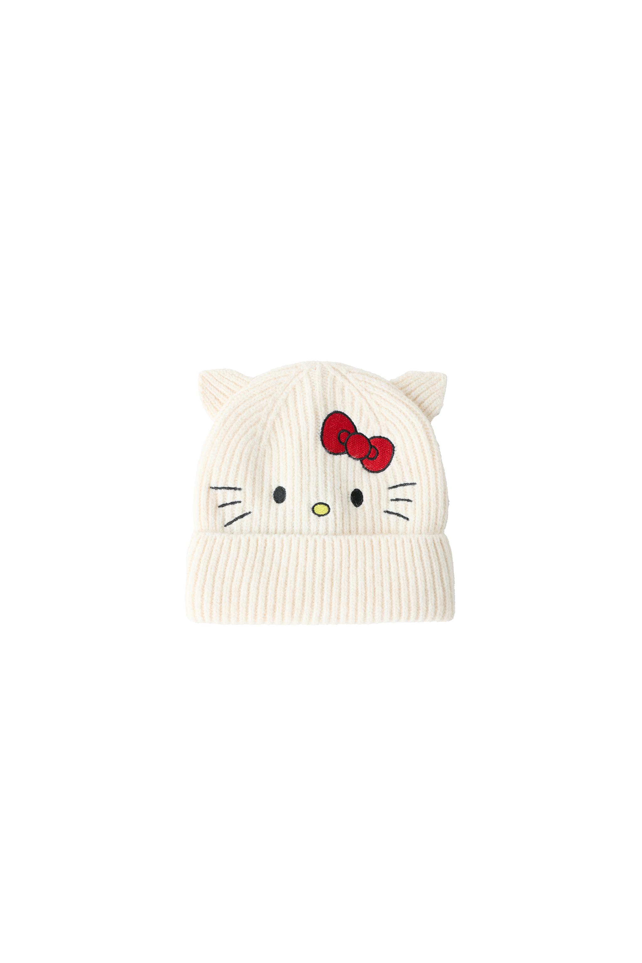 Вязаная шапка-бини с вышивкой HELLO KITTY © SANRIO — ZARA
