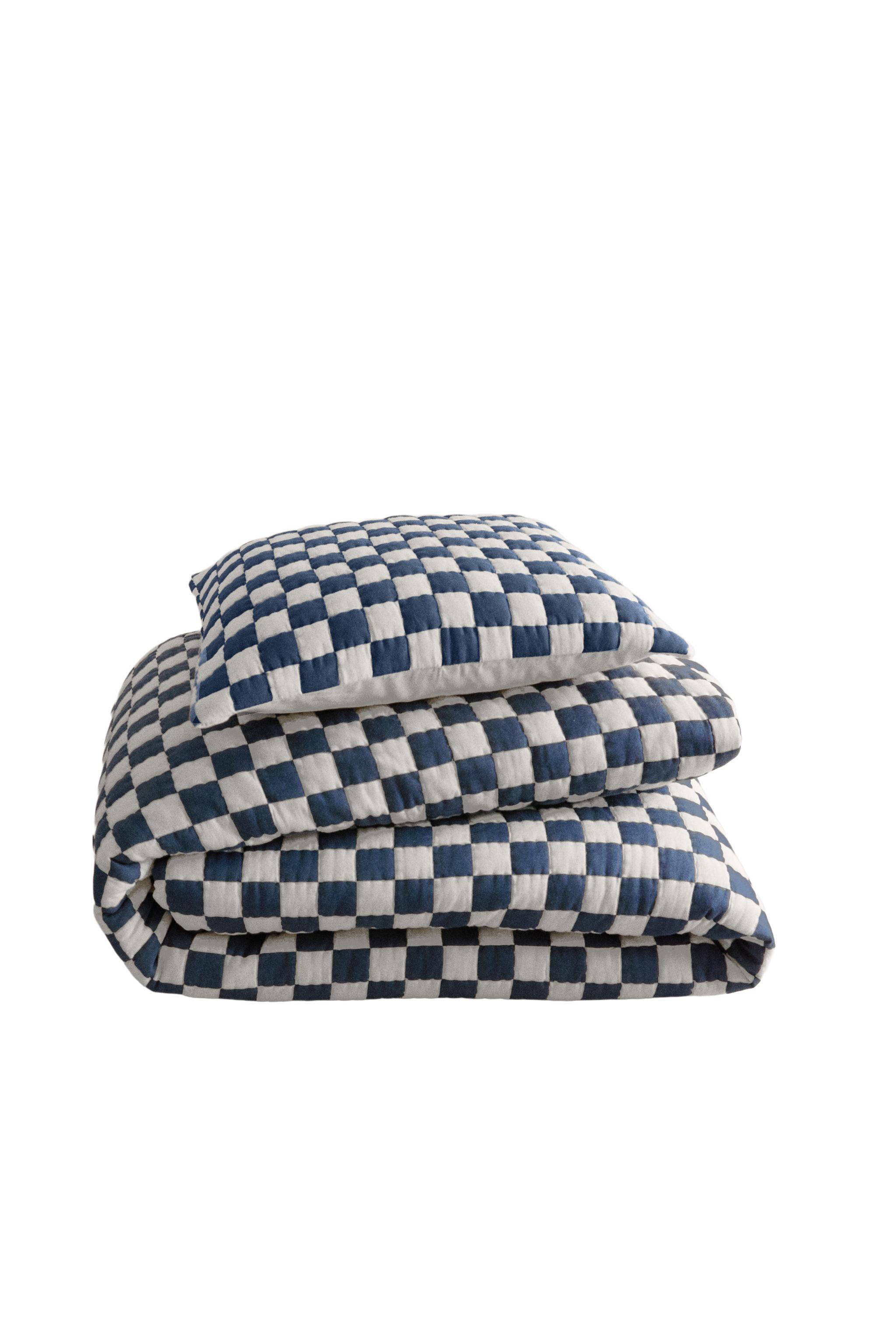 СТЕГАНОЕ ПОКРЫВАЛО В КЛЕТКУ ИЗ ХЛОПКА — Zara Home