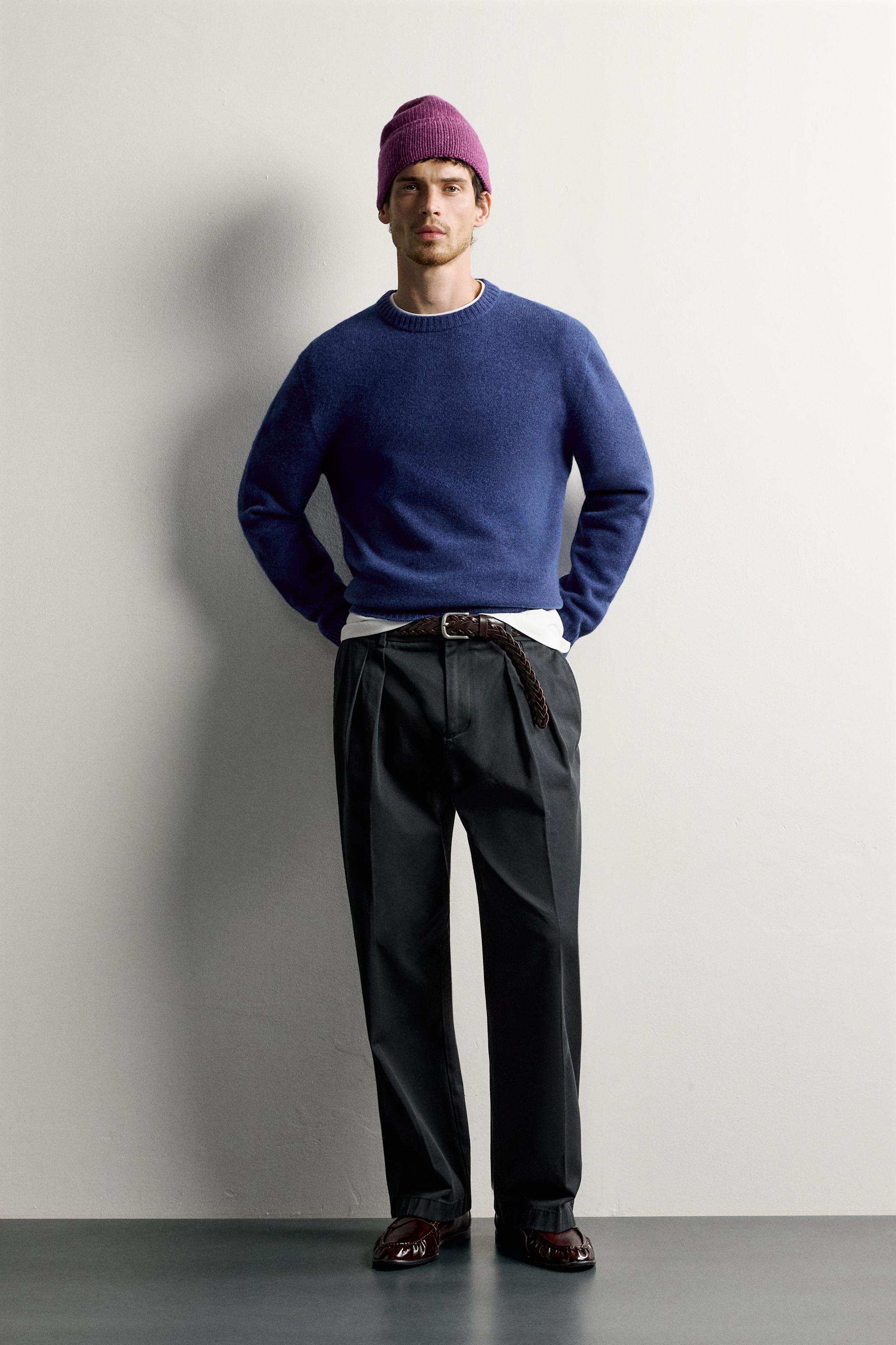 Свитер классического кроя из смесовой шерсти — ZARA