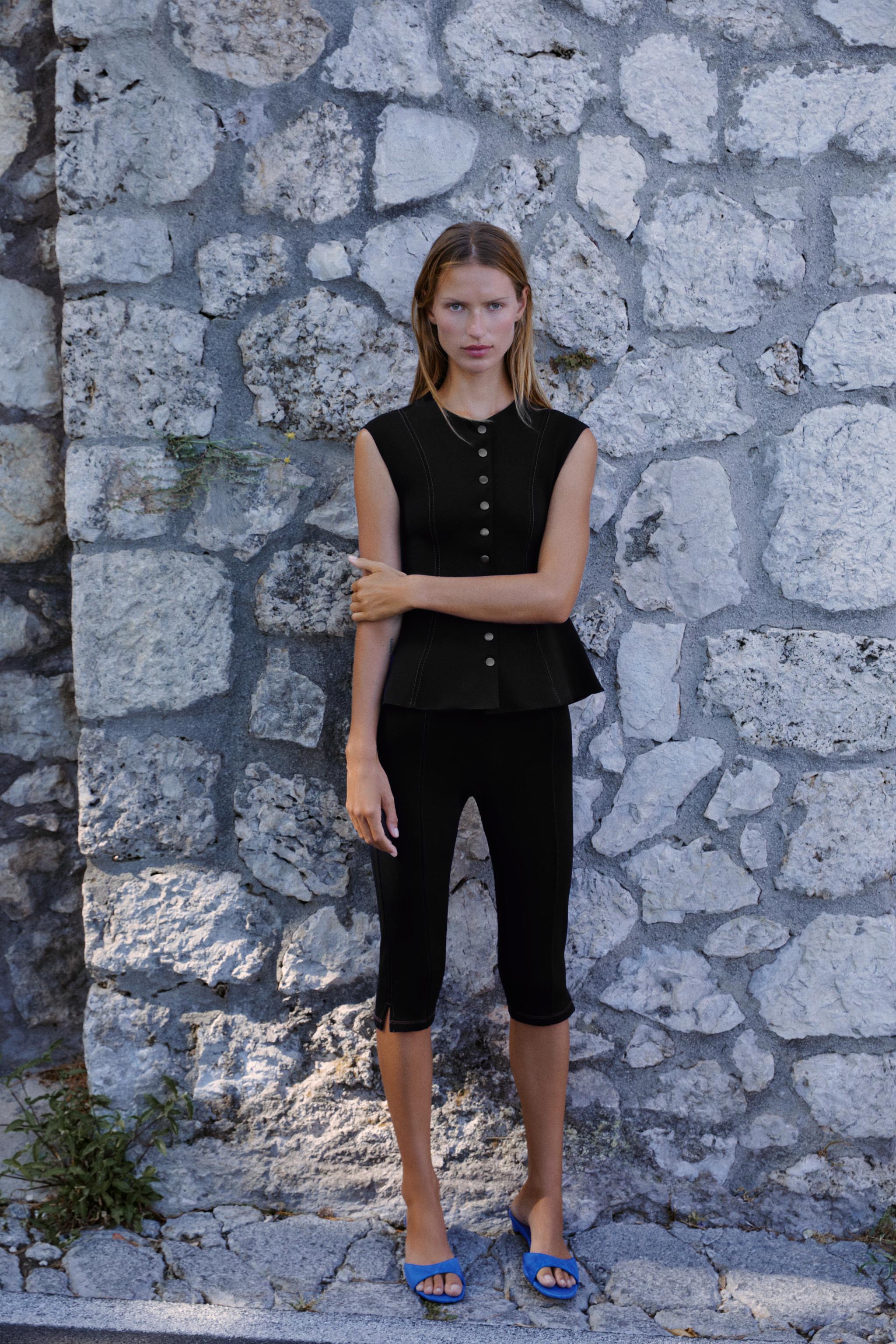 ЖИЛЕТ С КОНТРАСТНОЙ СТРОЧКОЙ — ZARA