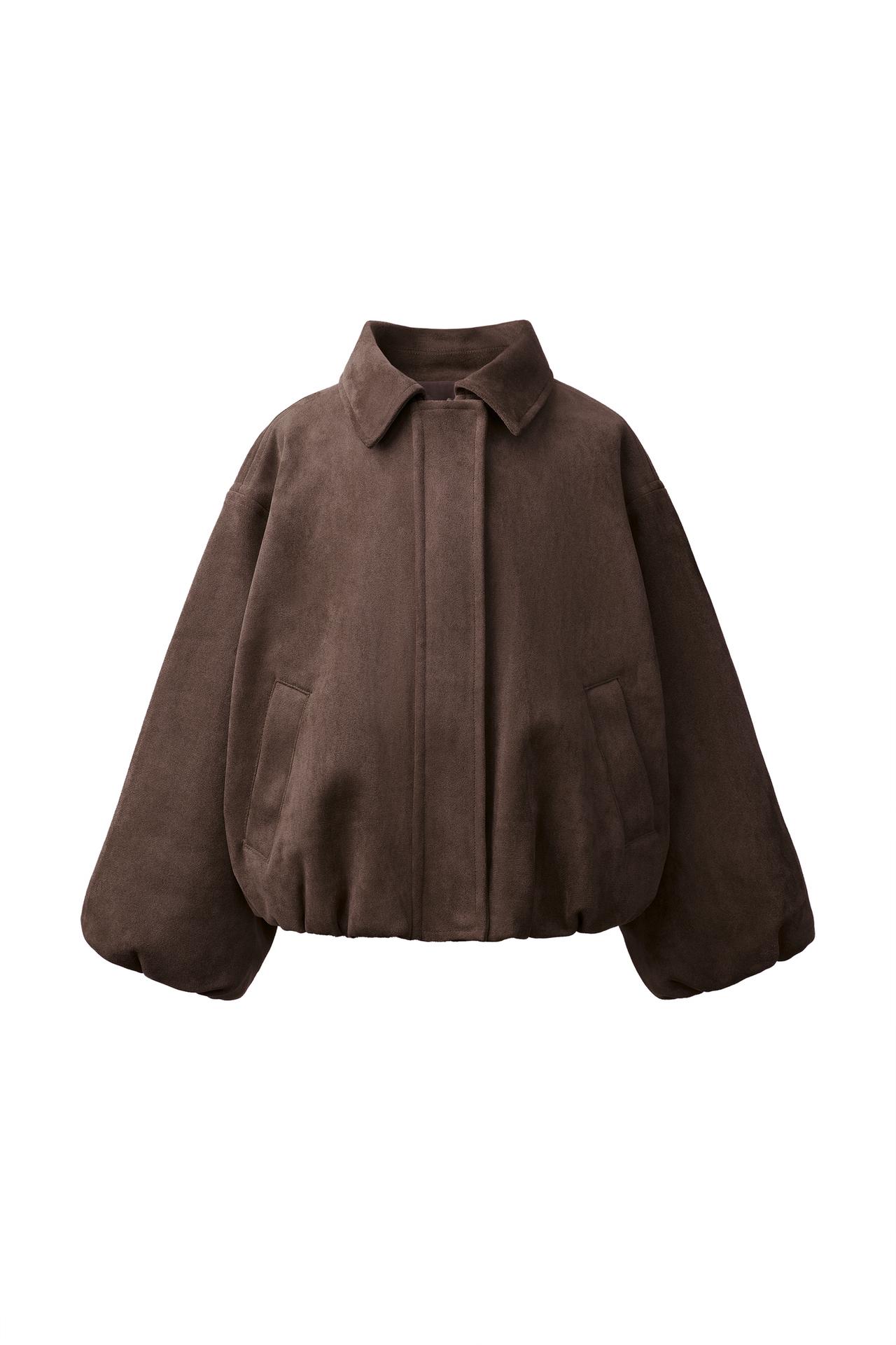 Бомбер из искусственной замши — ZARA