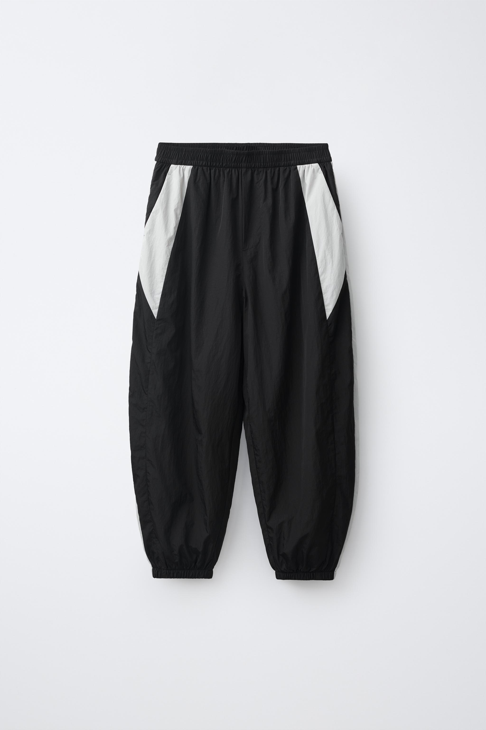КОМБИНИРОВАННЫЕ НЕЙЛОНОВЫЕ БРЮКИ — ZARA
