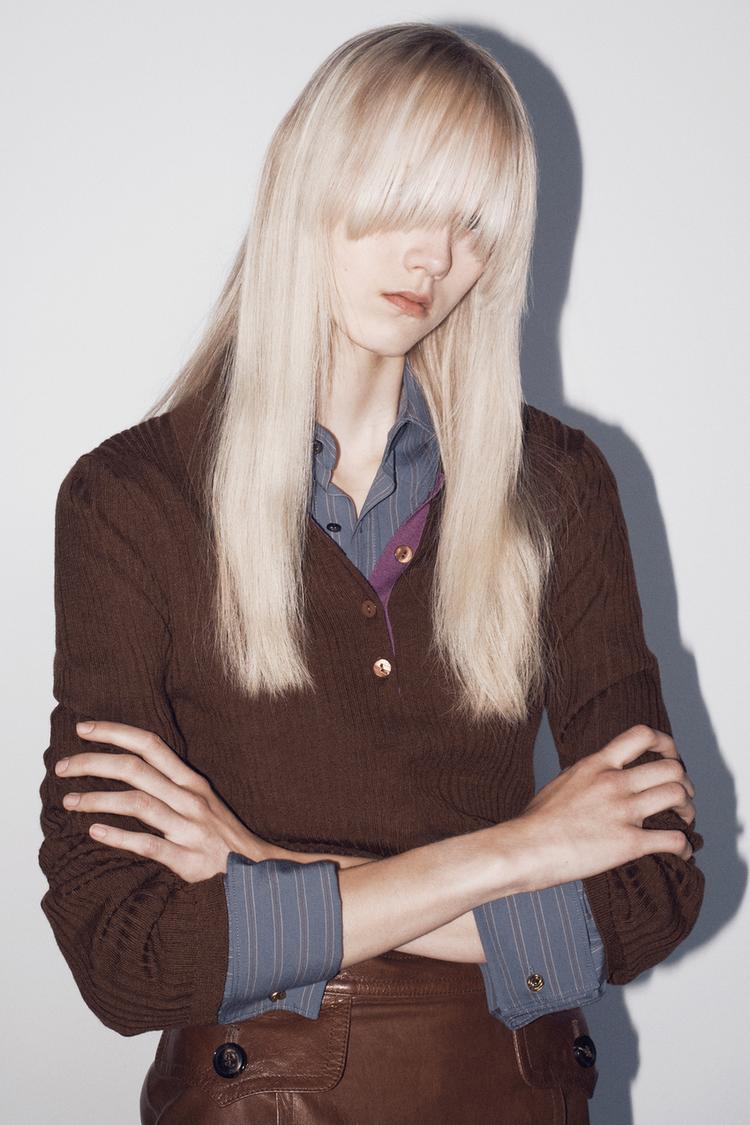 100% WOOL RIBBED JUMPER