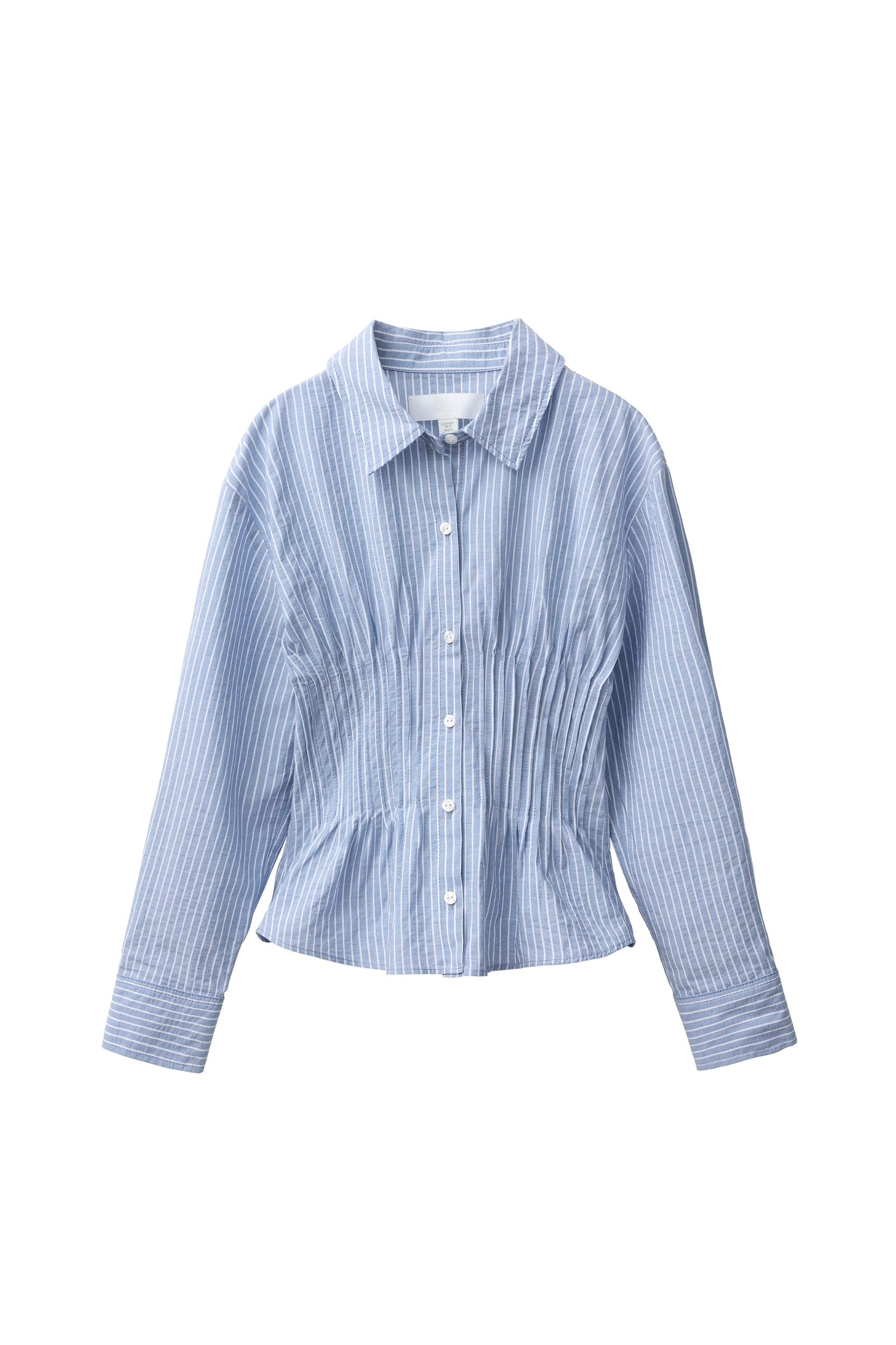 РУБАШКА С КУЛИСКАМИ В ПОЛОСКУ — ZARA