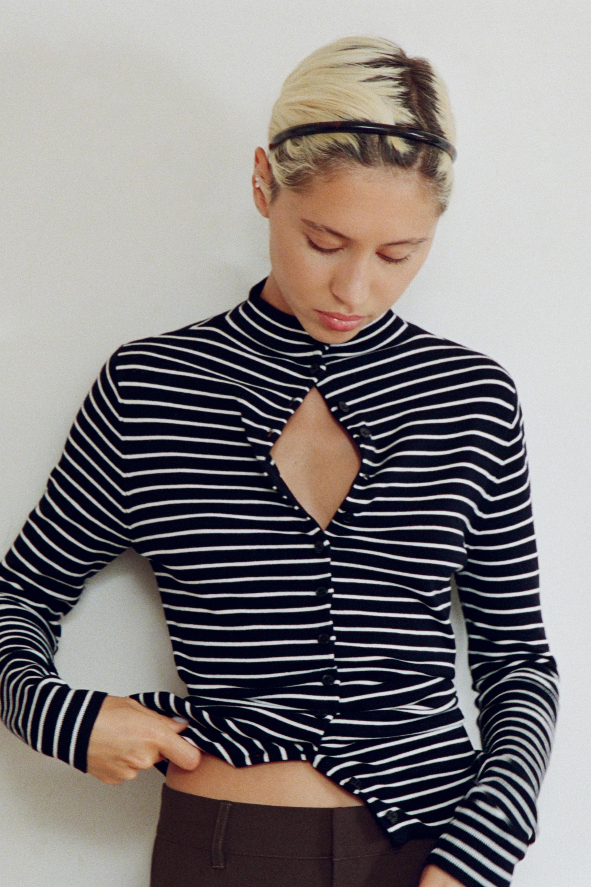 Кардиган в полоску — ZARA
