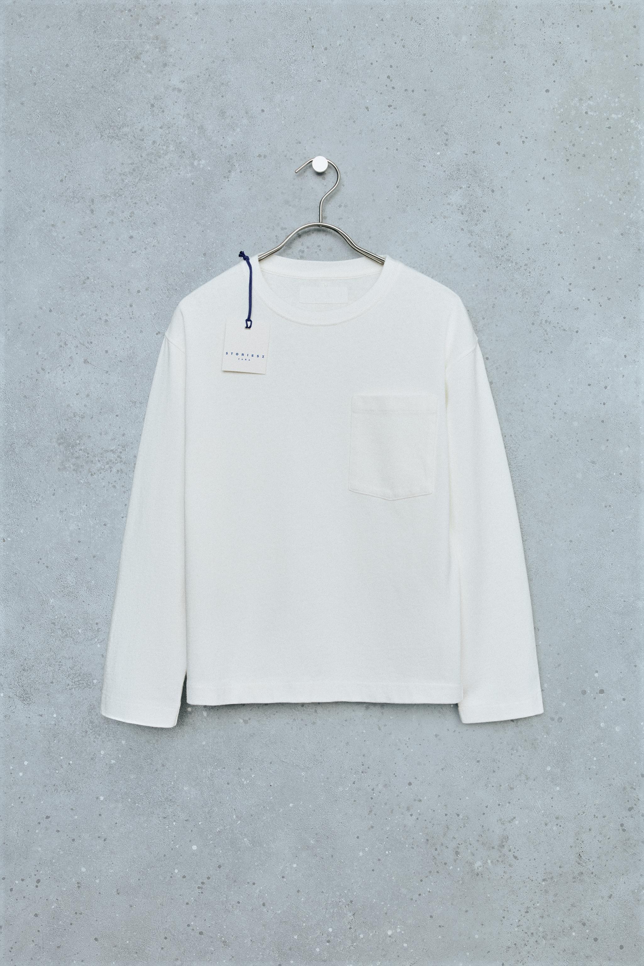 STORIESZ — ФУТБОЛКА ИЗ ПЛОТНОГО ХЛОПКА С ЭФФЕКТОМ ПОТЕРТОСТИ — ZARA