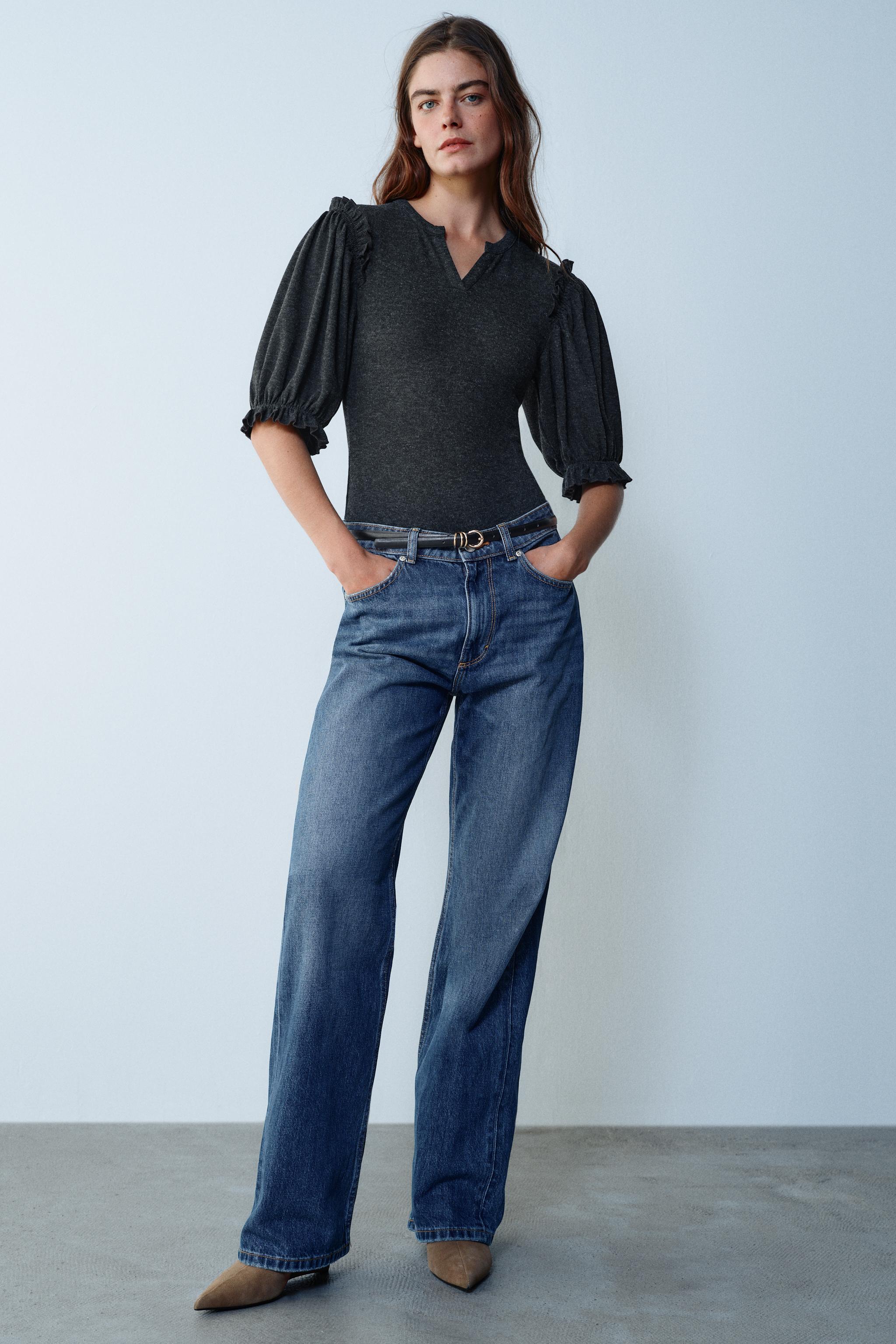 BODYSUIT WITH RUFFLES — ZARA