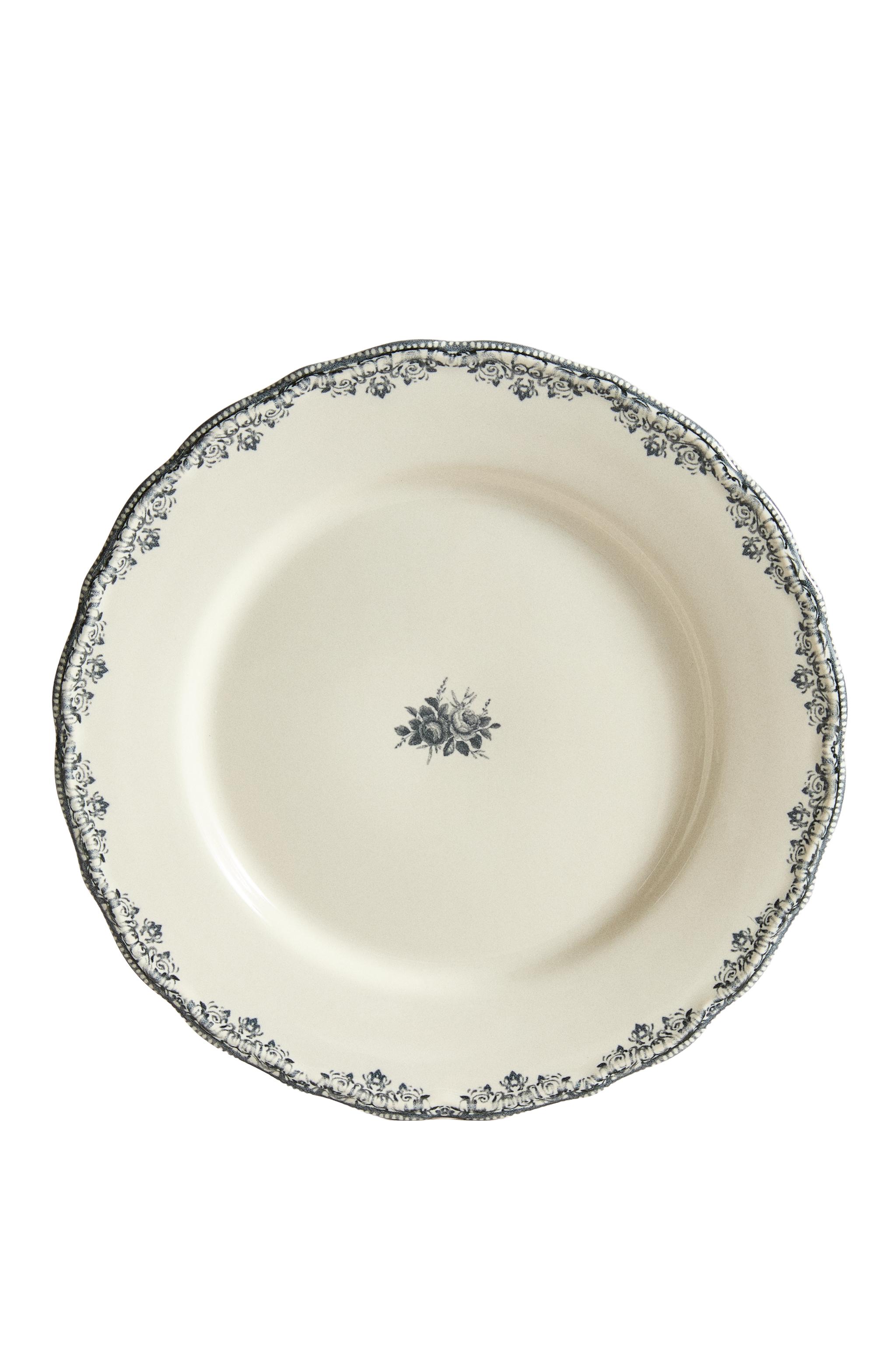 ТАРЕЛКА ДЛЯ ВТОРЫХ БЛЮД С РИСУНКОМ СЕРВИРОВКИ — Zara Home