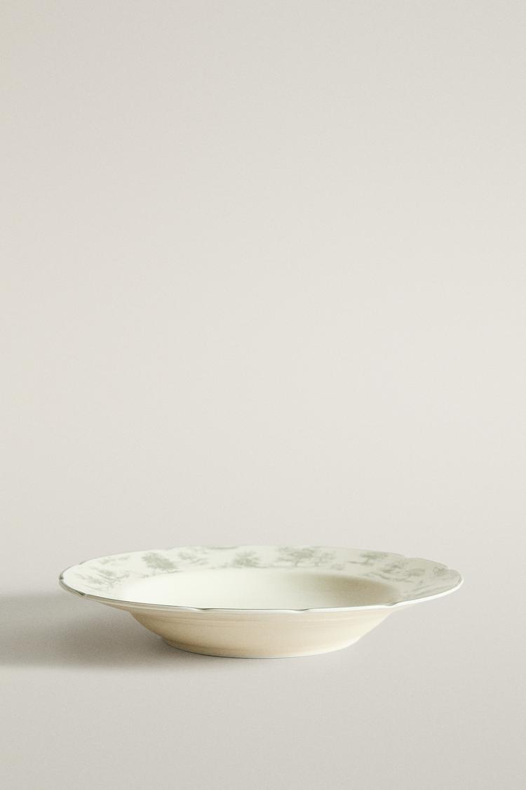 TOILE PORCELAIN SOUP PLATE