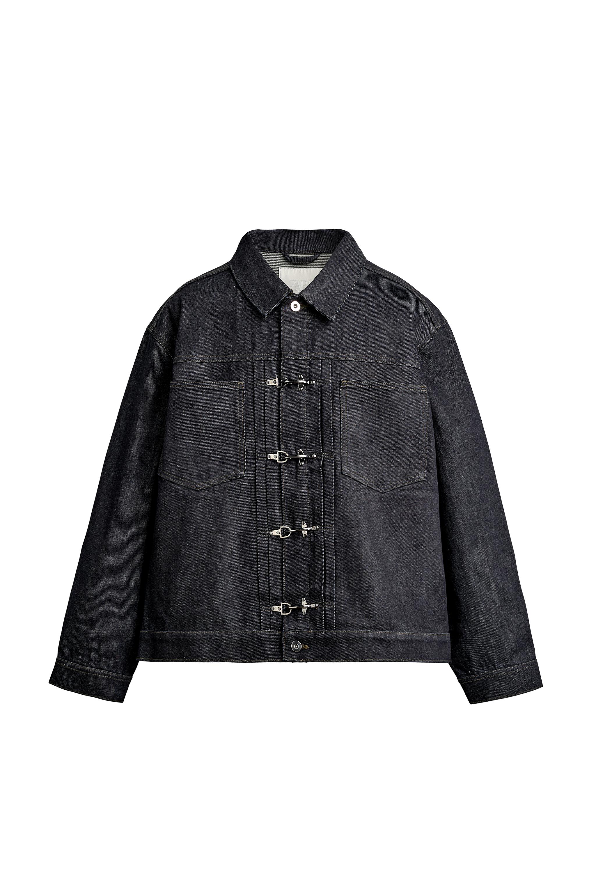 PLEATED DENIM JACKET — ZARA