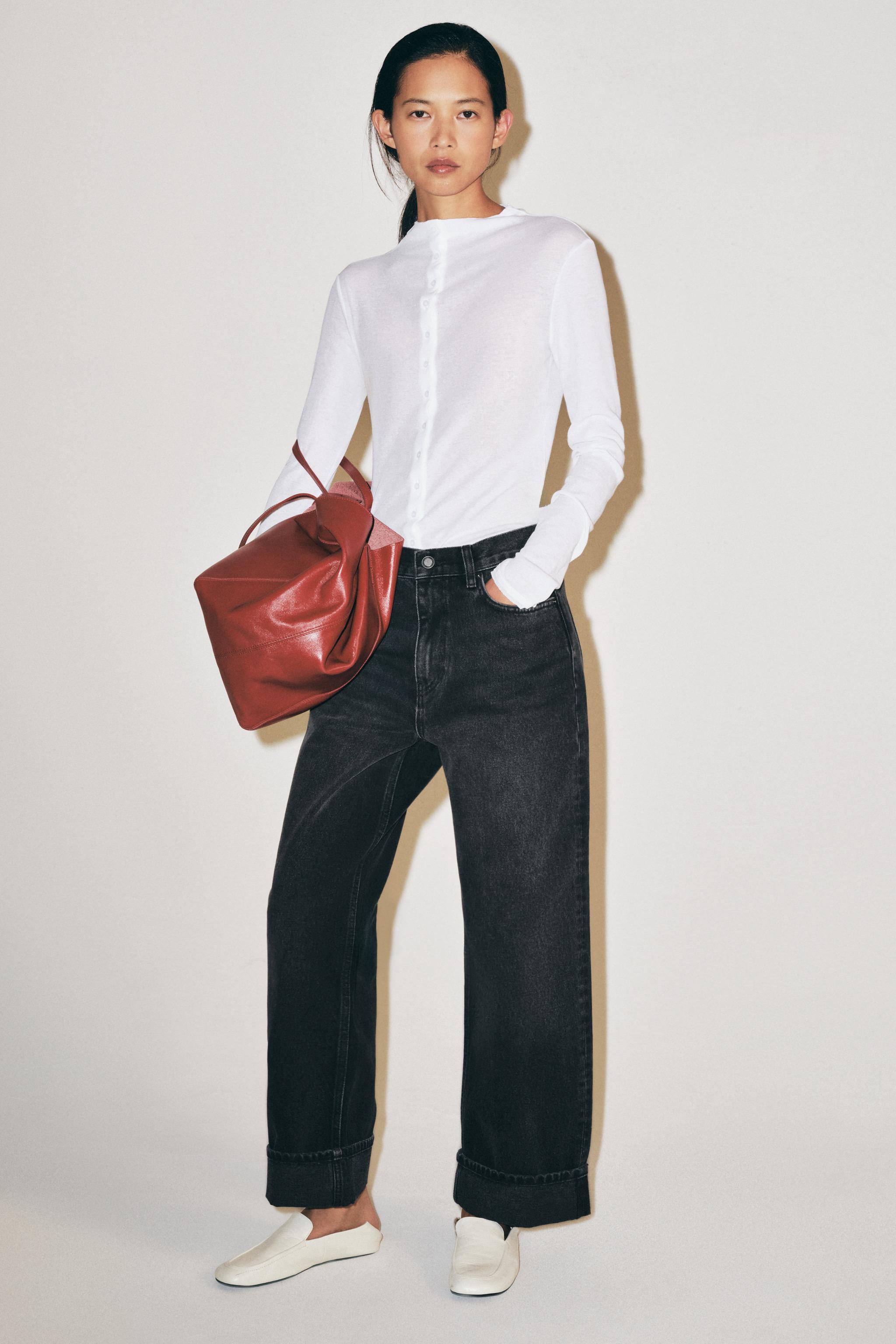 Джинсы ZW COLLECTION свободного кроя со средней посадкой — ZARA
