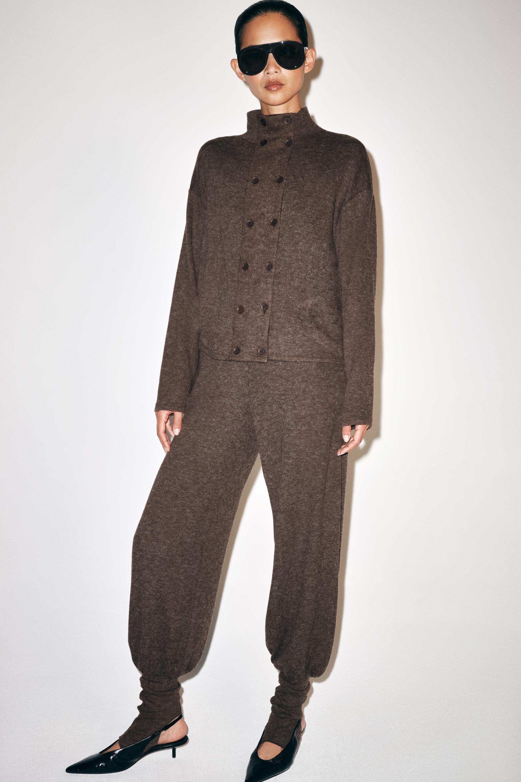 SOFT TROUSERS WITH SOCK DETAIL — ZARA