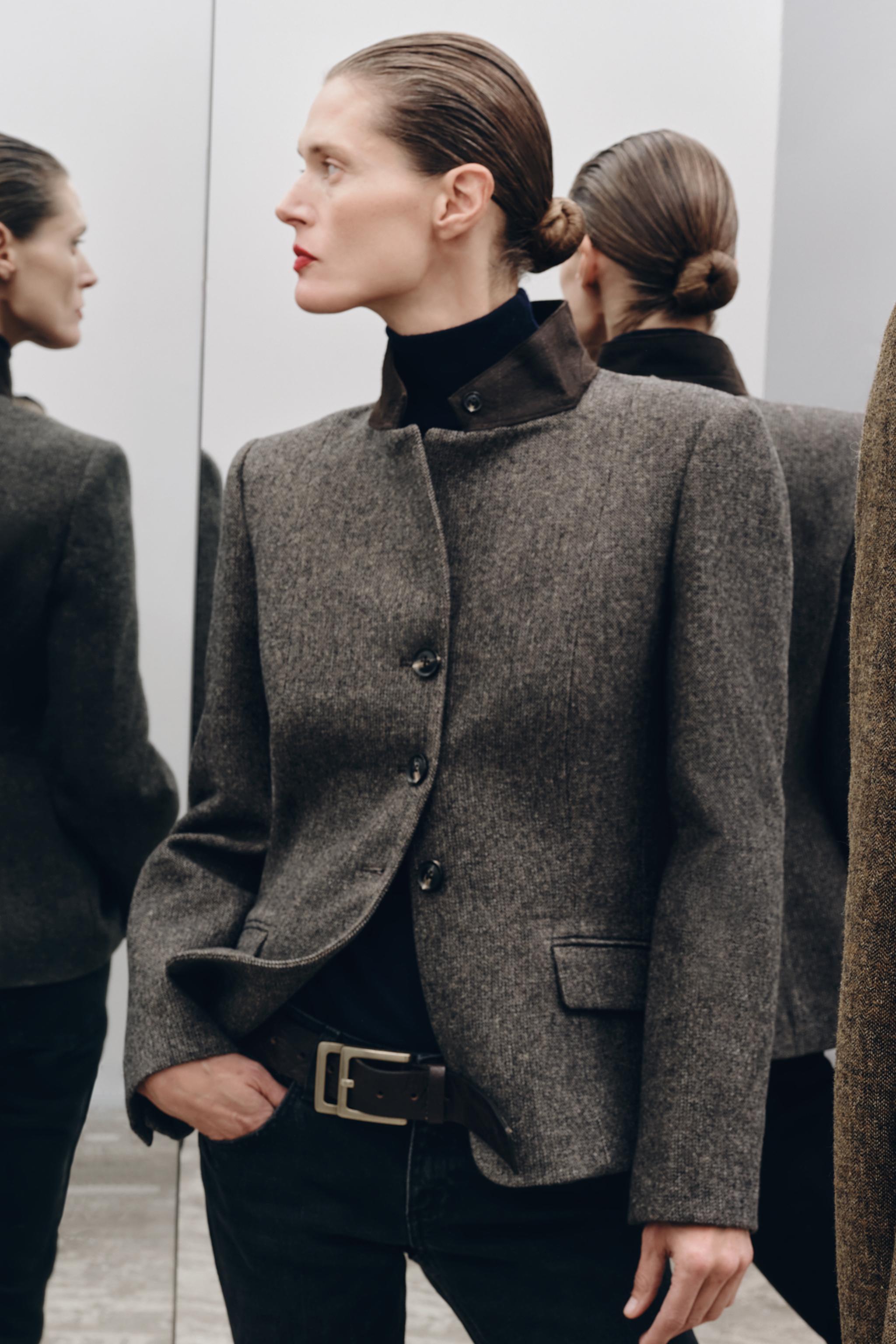 ПРИТАЛЕННЫЙ БЛЕЙЗЕР ИЗ ШЕРСТИ — ZW COLLECTION — ZARA