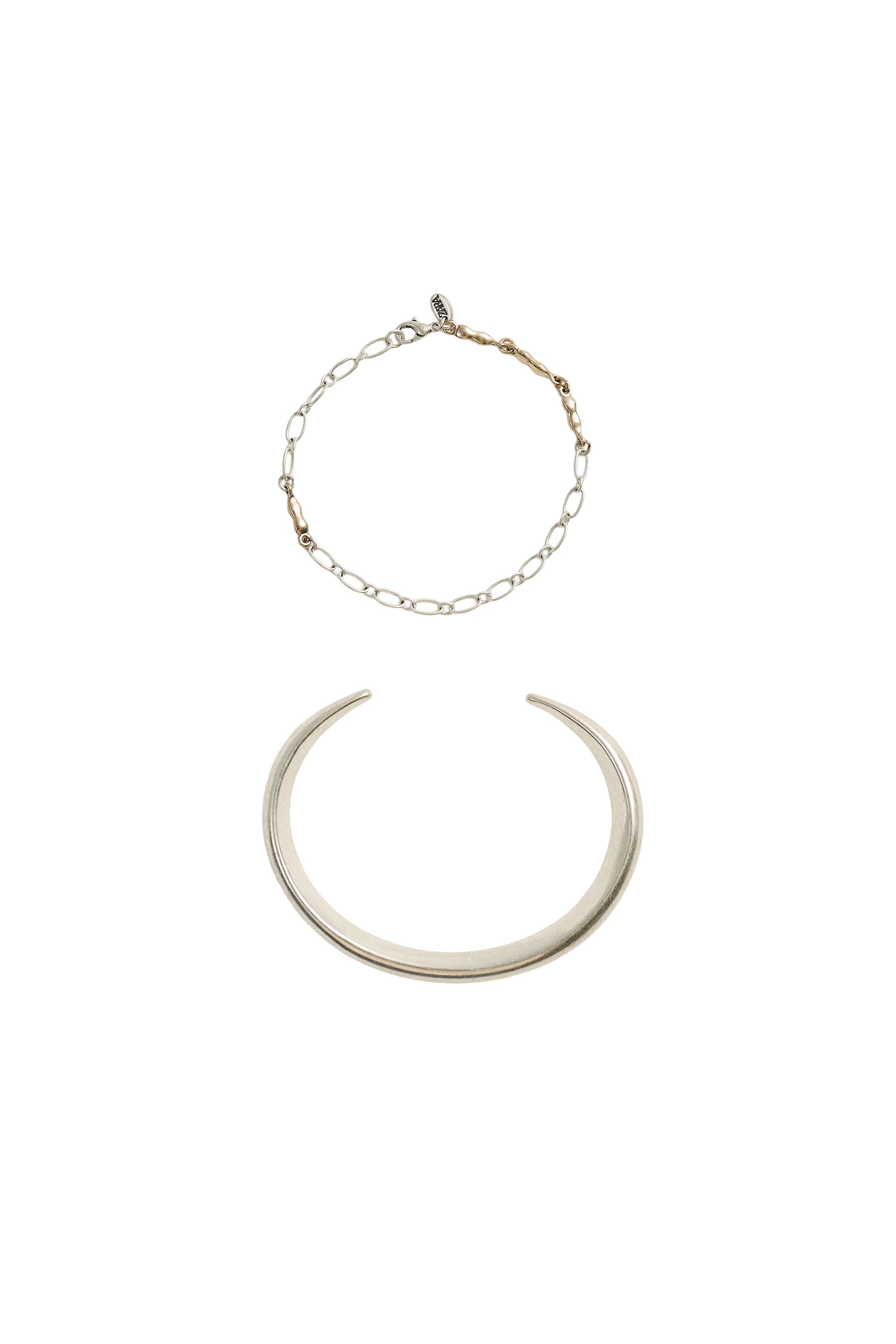 PACK OF 2 COMBINED METAL BRACELETS — ZARA