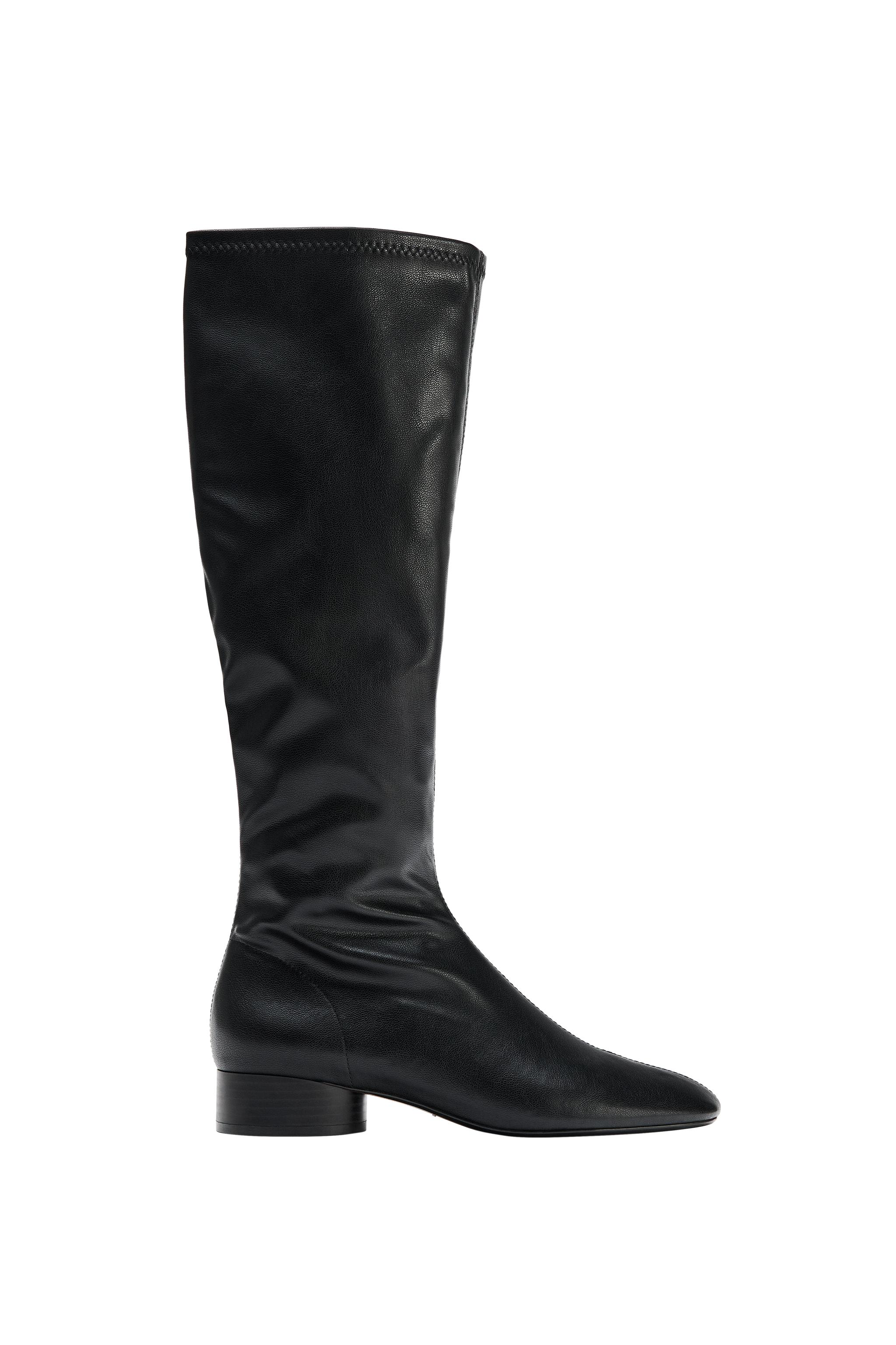 STRETCH FLAT KNEE-HIGH BOOTS — ZARA