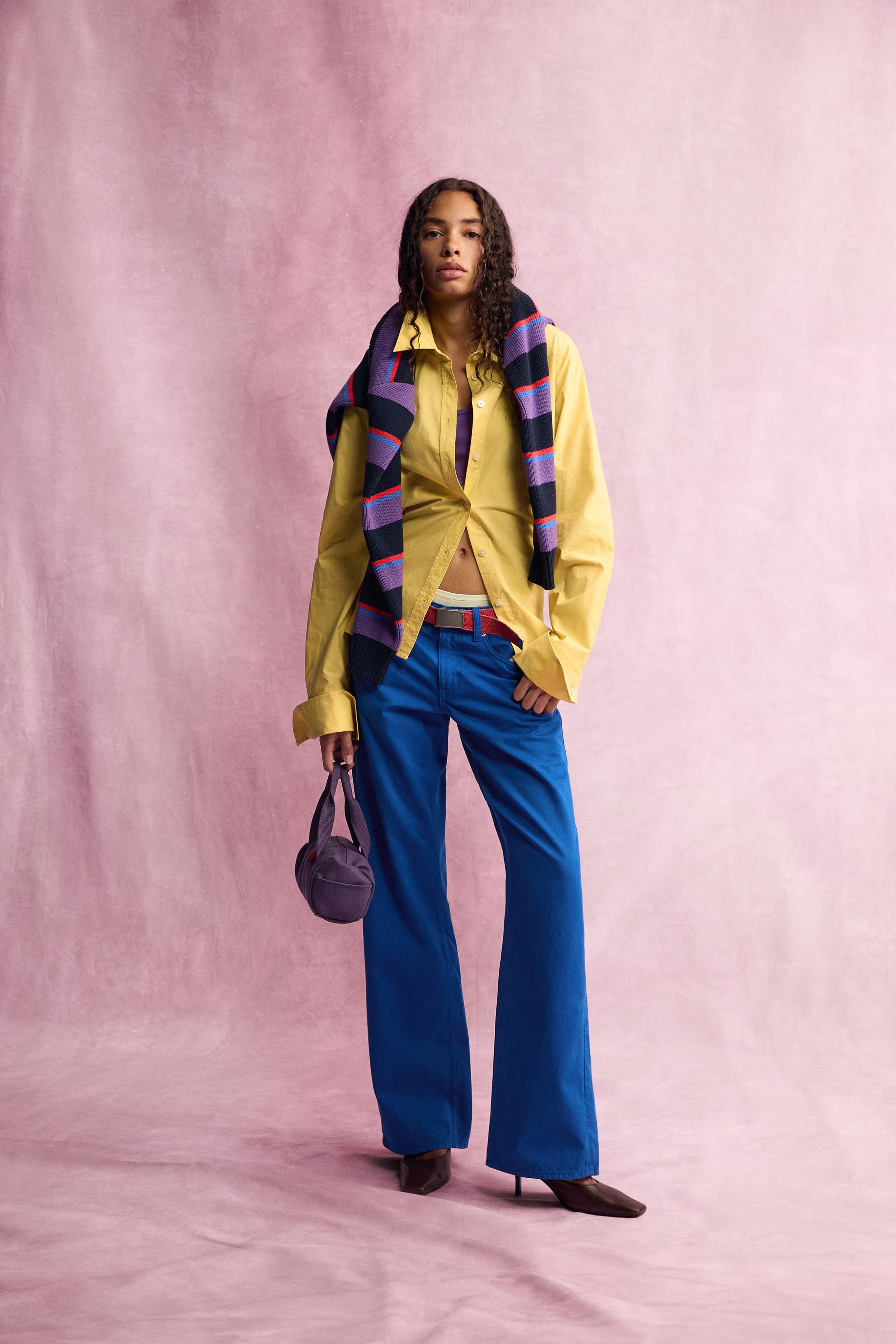 Джинсы с низкой посадкой и прямыми штанинами FRUIT OF THE LOOM™ — ZARA