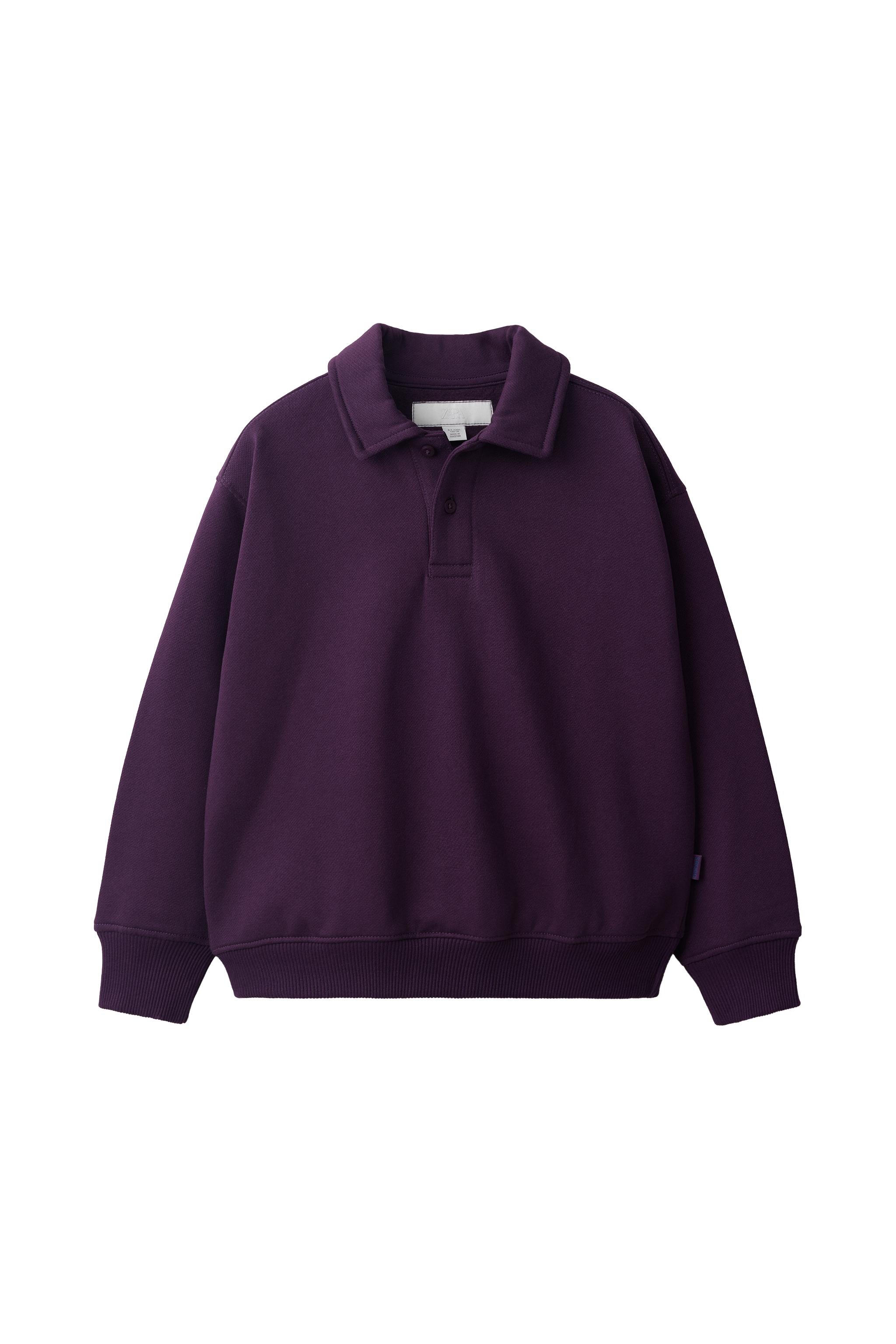 POLO COLLAR SWEATSHIRT — ZARA