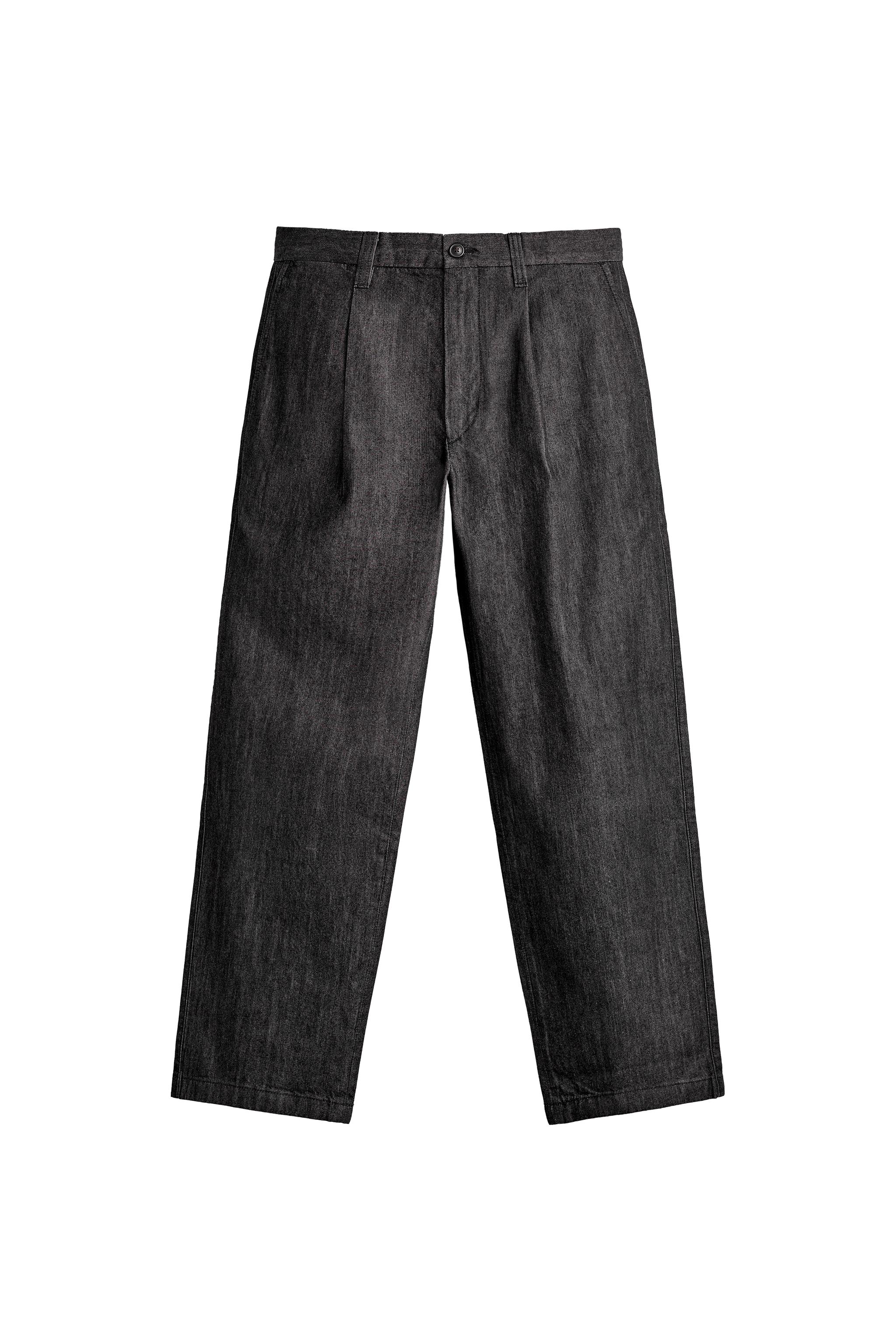 ДЖИНСОВЫЕ БРЮКИ ЧИНОС СО СКЛАДКАМИ — ZARA