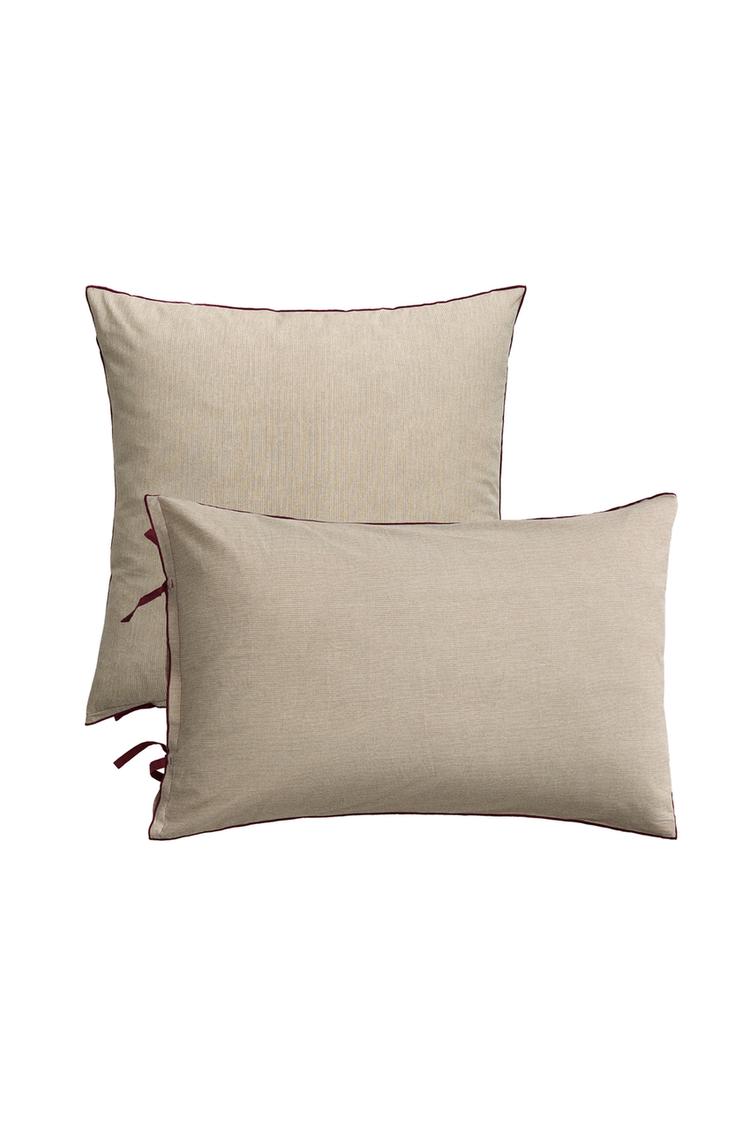 Christmas striped cotton pillowcase